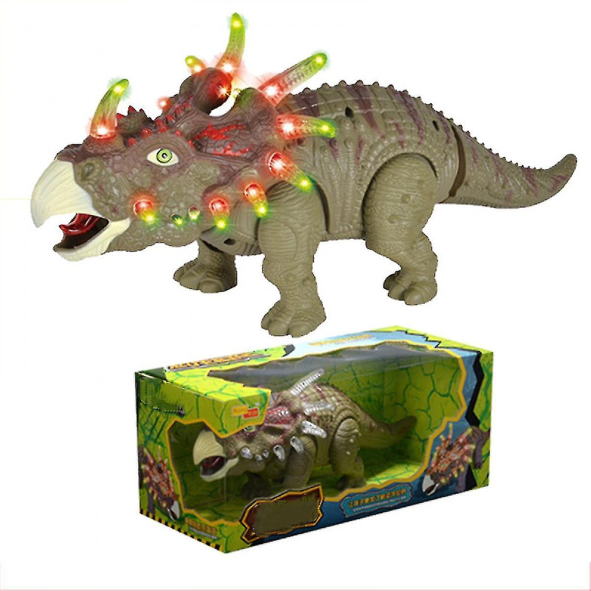 Foto 5 pulgar | Venta Internacional - Juguete De Dinosaurio Walking Triceratops Con Sonidos Para Niños Mayores De 3 Años