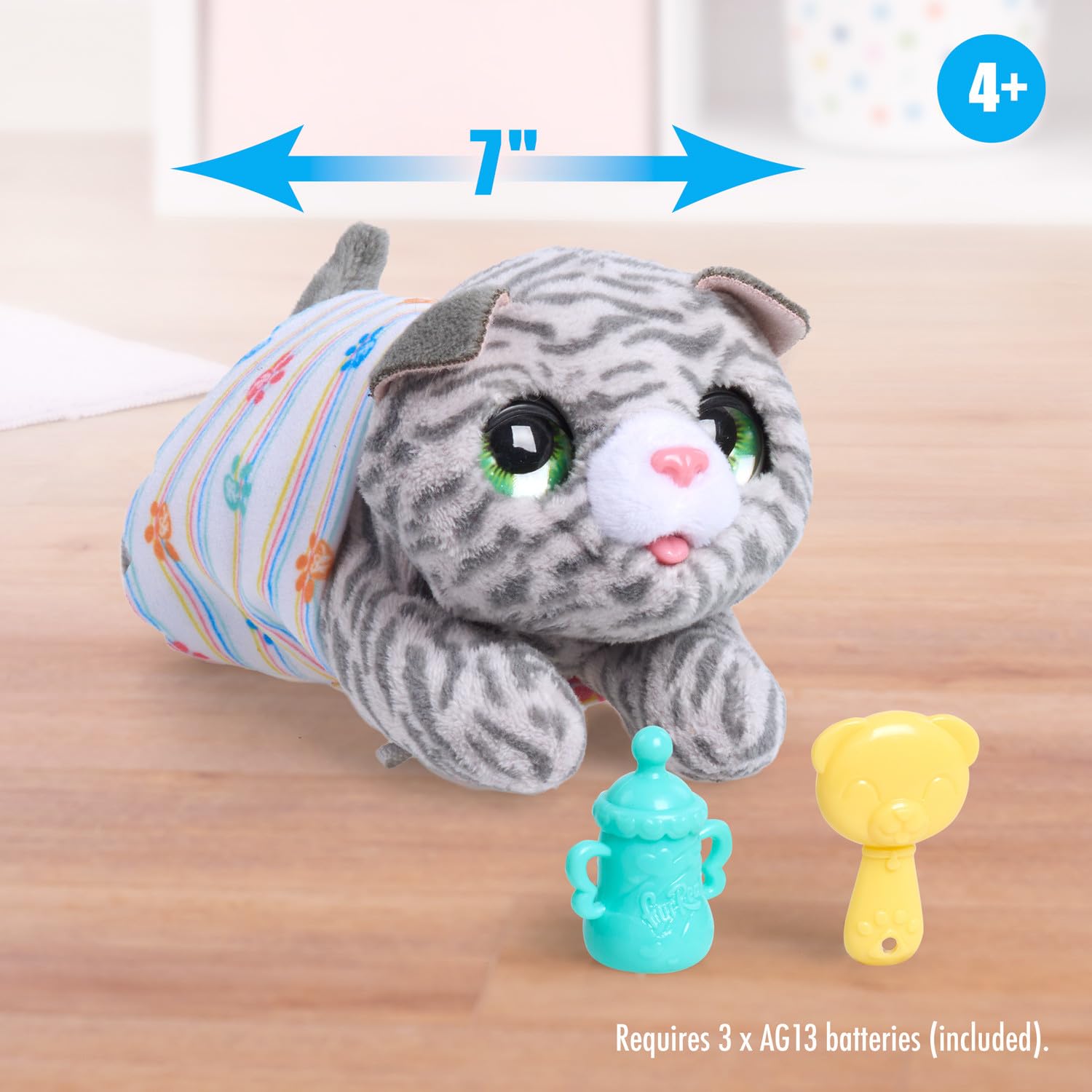 Foto 3 pulgar | Mascota Interactiva FurReal Newborn Kitty de Just Play para Niños - Venta Internacional