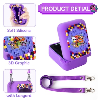 Foto 2 | Funda Qoosea Para Juguete Interactivo Bitzee, Digital Para Mascotas, Color Morado - Venta Internacional.