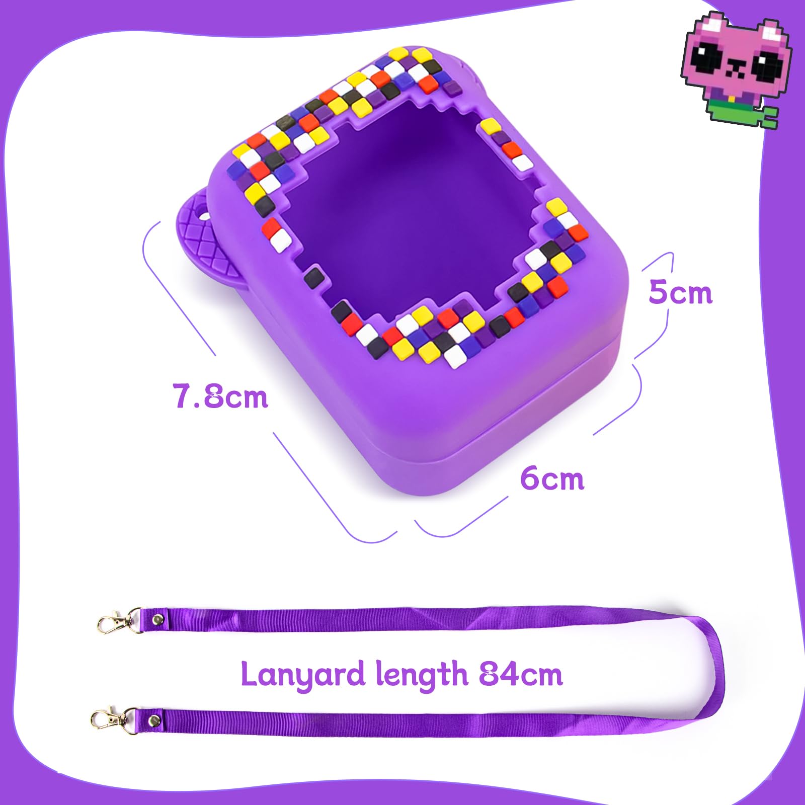 Foto 4 pulgar | Funda Qoosea Para Juguete Interactivo Bitzee, Digital Para Mascotas, Color Morado - Venta Internacional.