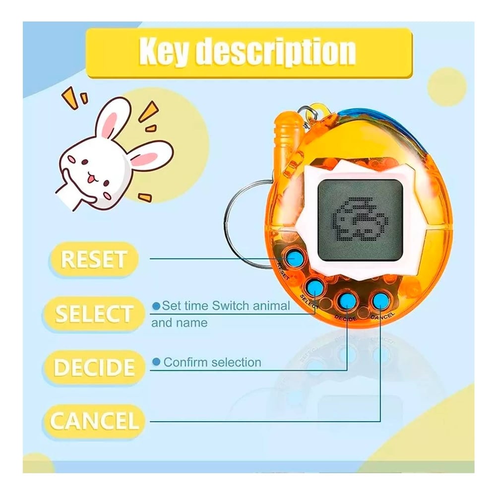 Foto 6 pulgar | Juego Virtual de Mascotas Tamagotchi Wit Red con Huevo Sorpresa - Venta Internacional