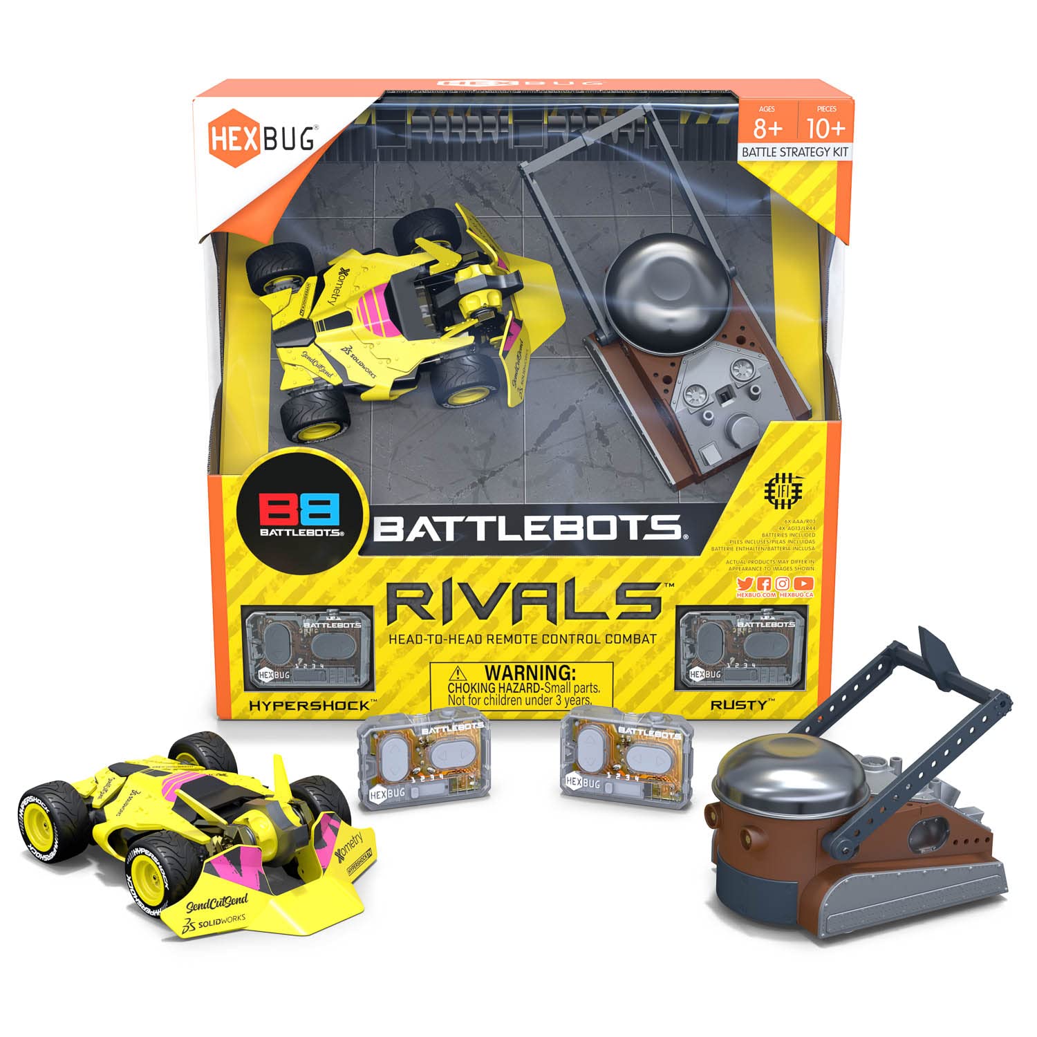 Foto 2 pulgar | Battlebots Hexbug Compite Con Rusty E Hypershock Con Control Ir - Venta Internacional.