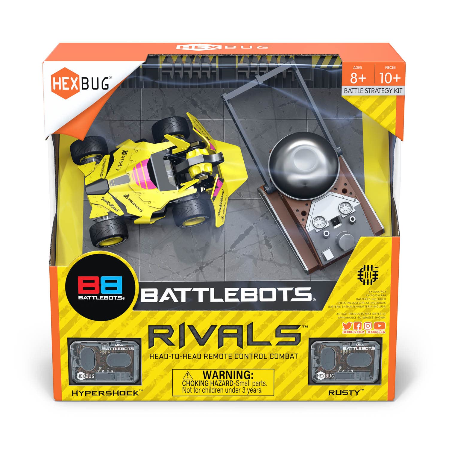 Foto 3 pulgar | Battlebots Hexbug Compite Con Rusty E Hypershock Con Control Ir - Venta Internacional.