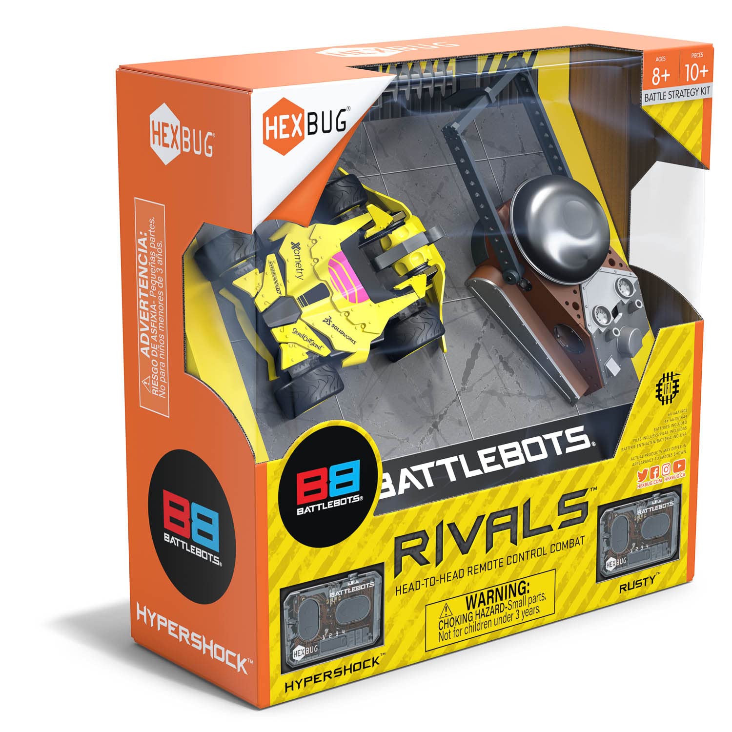 Foto 4 pulgar | Battlebots Hexbug Compite Con Rusty E Hypershock Con Control Ir - Venta Internacional.