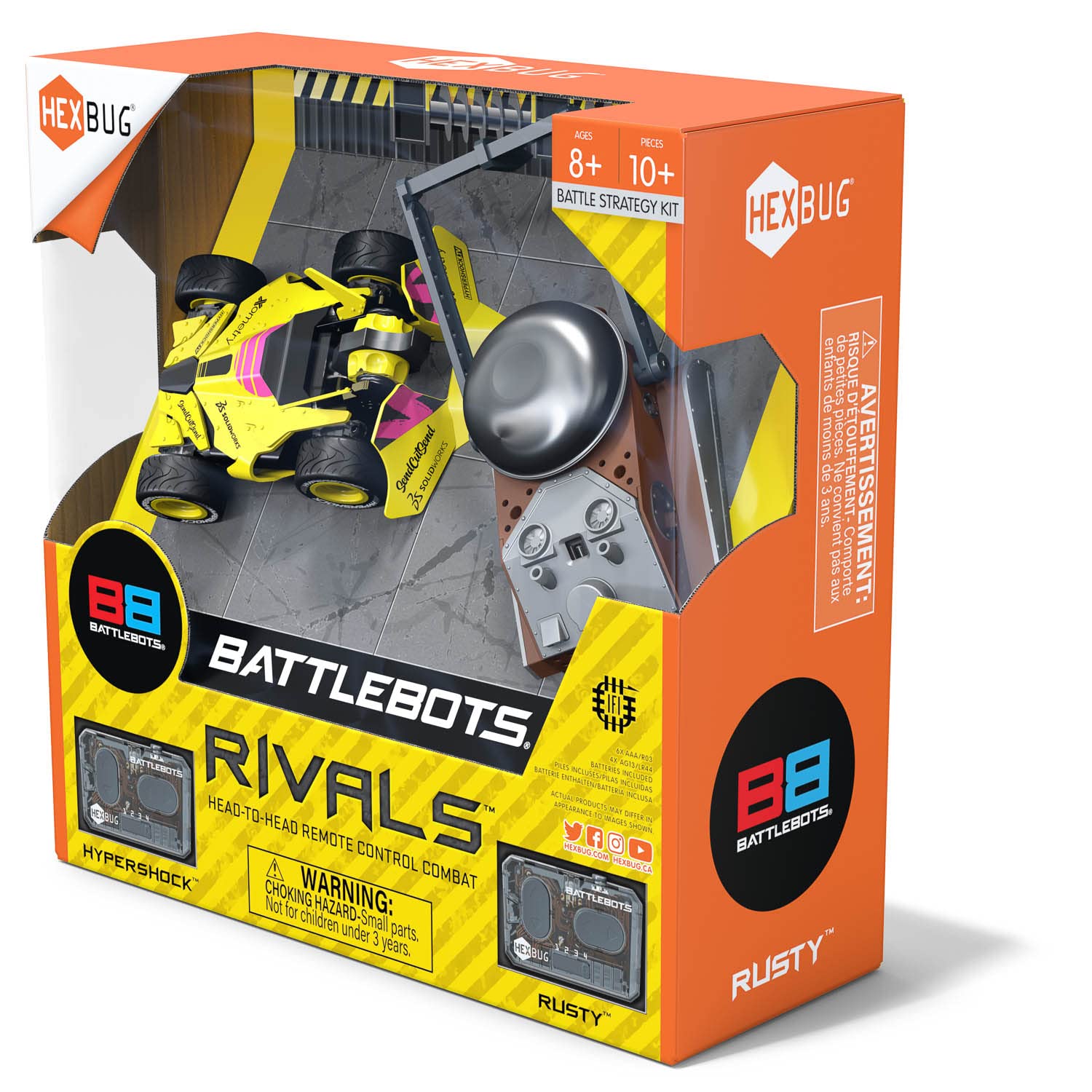 Foto 5 pulgar | Battlebots Hexbug Compite Con Rusty E Hypershock Con Control Ir - Venta Internacional.