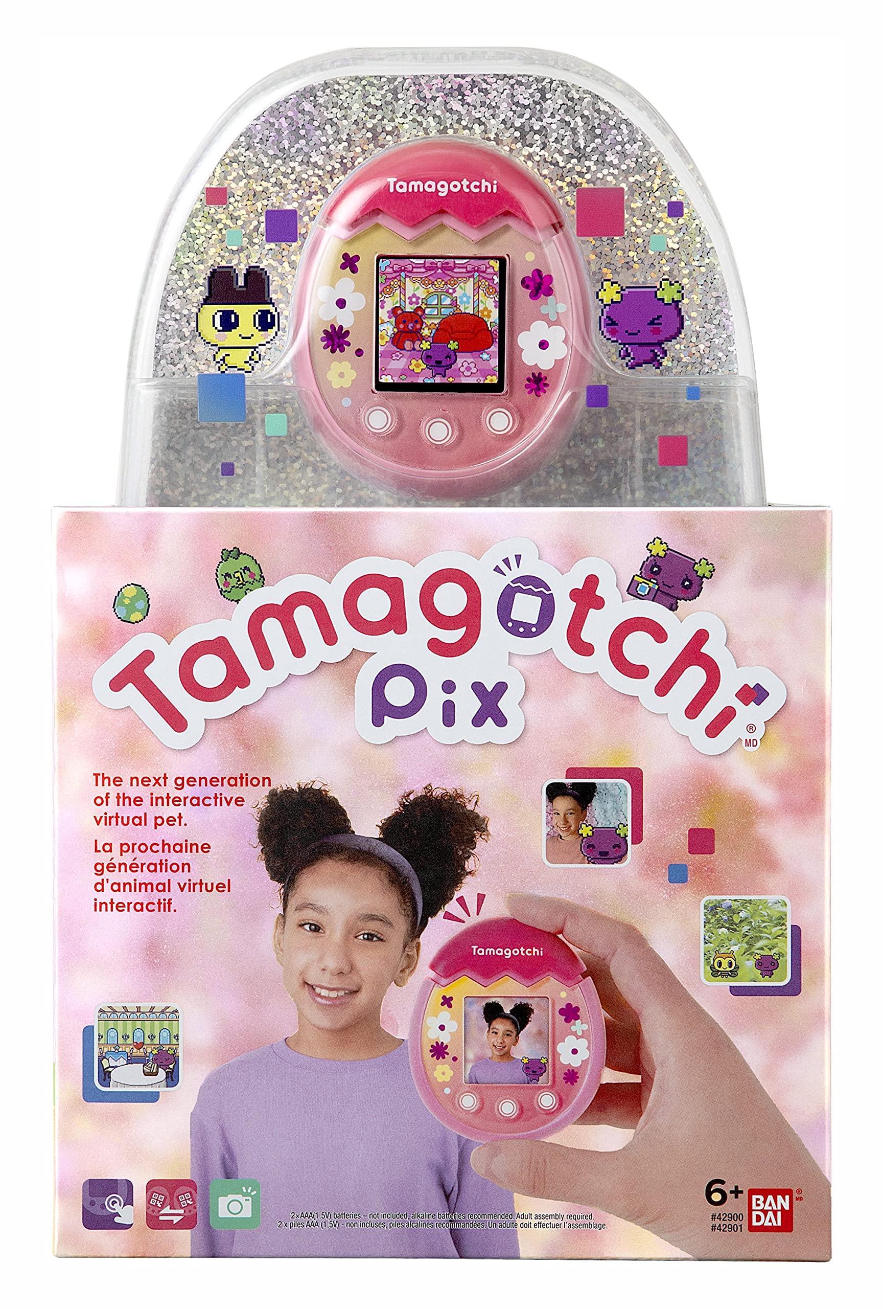 Foto 6 pulgar | Pet Bandai Tamagotchi Pix De Realidad Virtual Con Cámara Rosa - Venta Internacional.