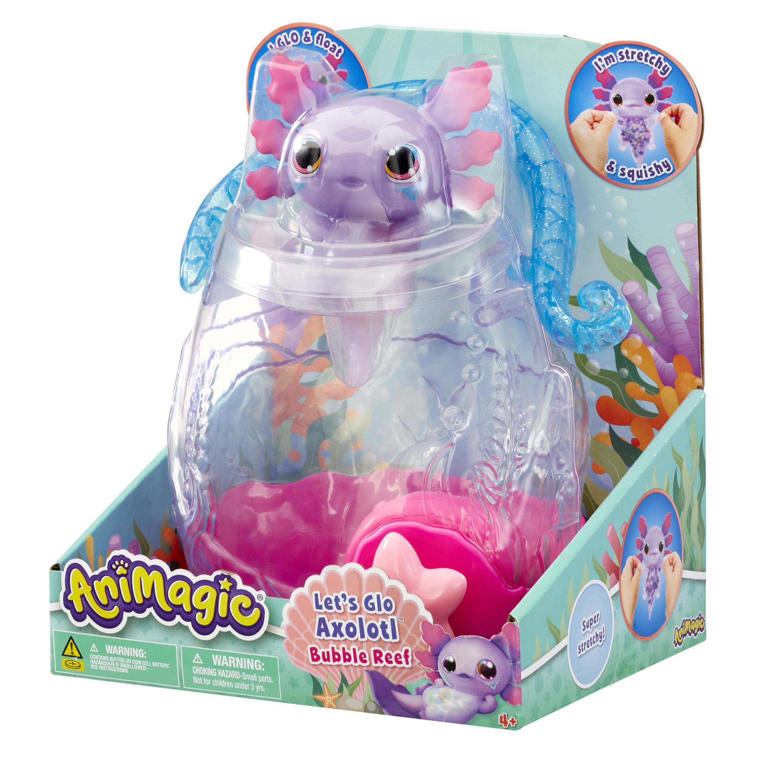 Foto 2 pulgar | Toy Goliath Animagic Let's Glo Axolotl Bubble Reef - Venta Internacional.