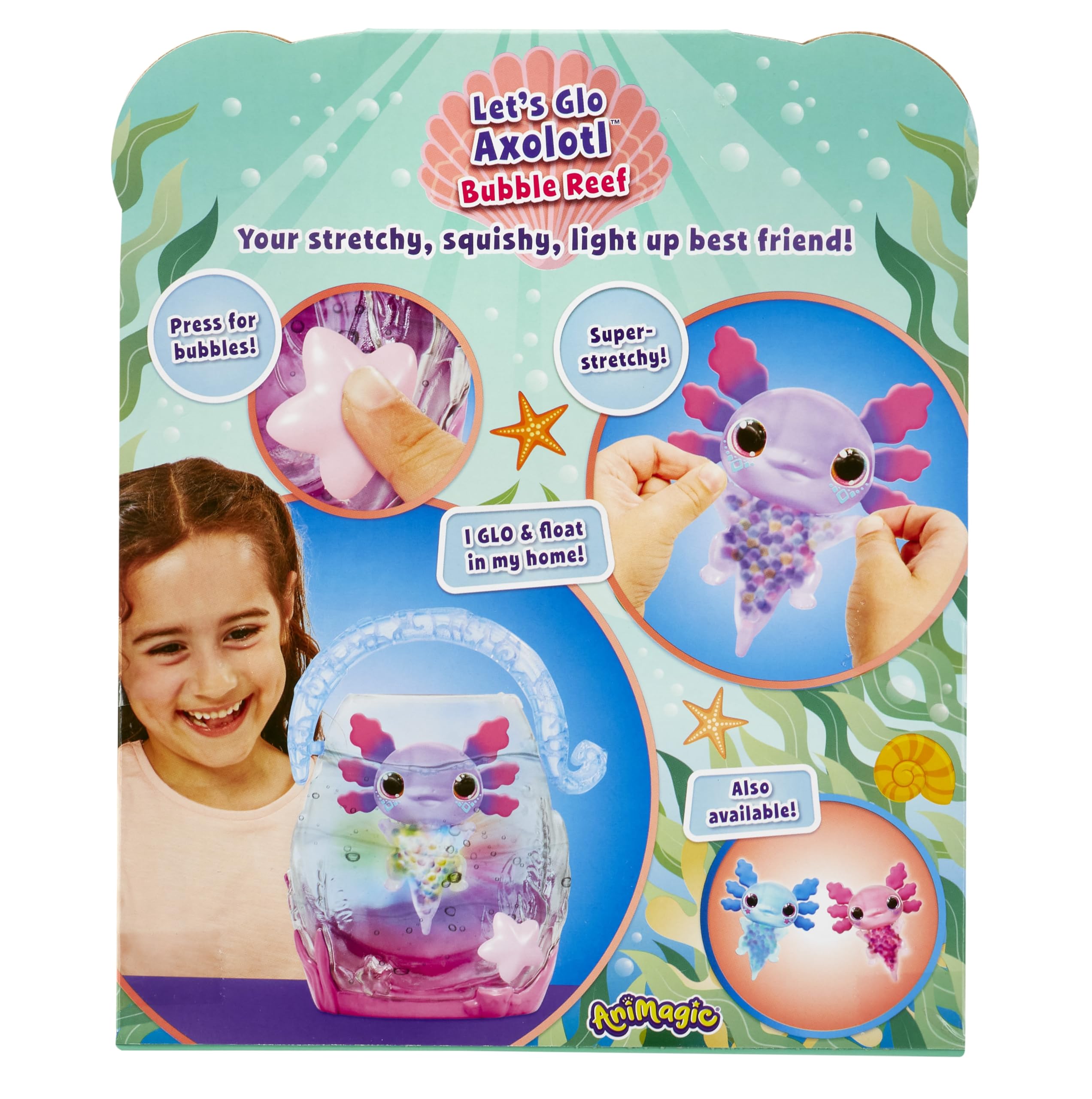 Foto 4 pulgar | Toy Goliath Animagic Let's Glo Axolotl Bubble Reef - Venta Internacional.