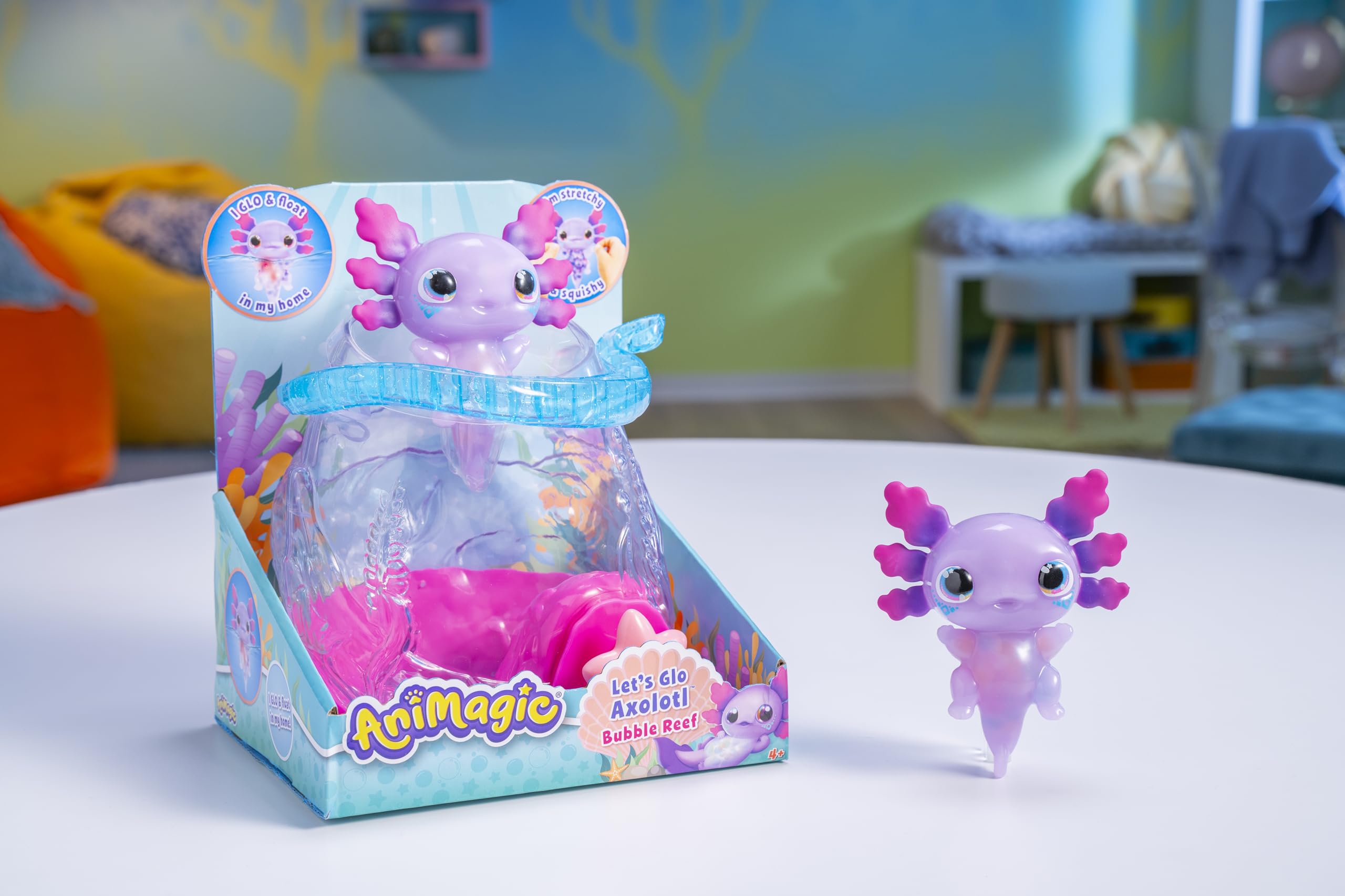 Foto 7 pulgar | Toy Goliath Animagic Let's Glo Axolotl Bubble Reef - Venta Internacional.