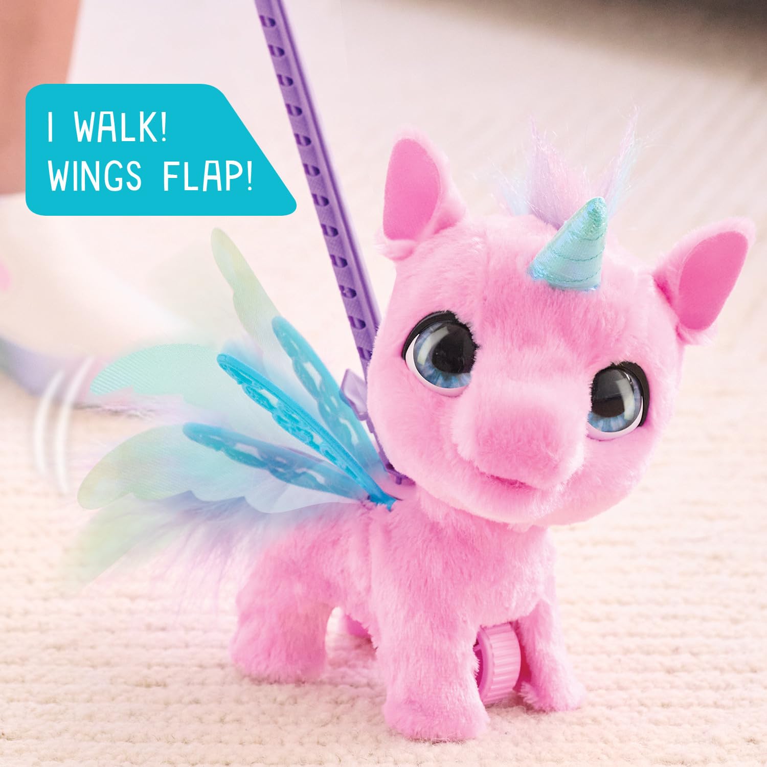 Foto 4 pulgar | Peluche Interactivo Para Caminar Furreal Fly-a-lots Alicorn - Venta Internacional.