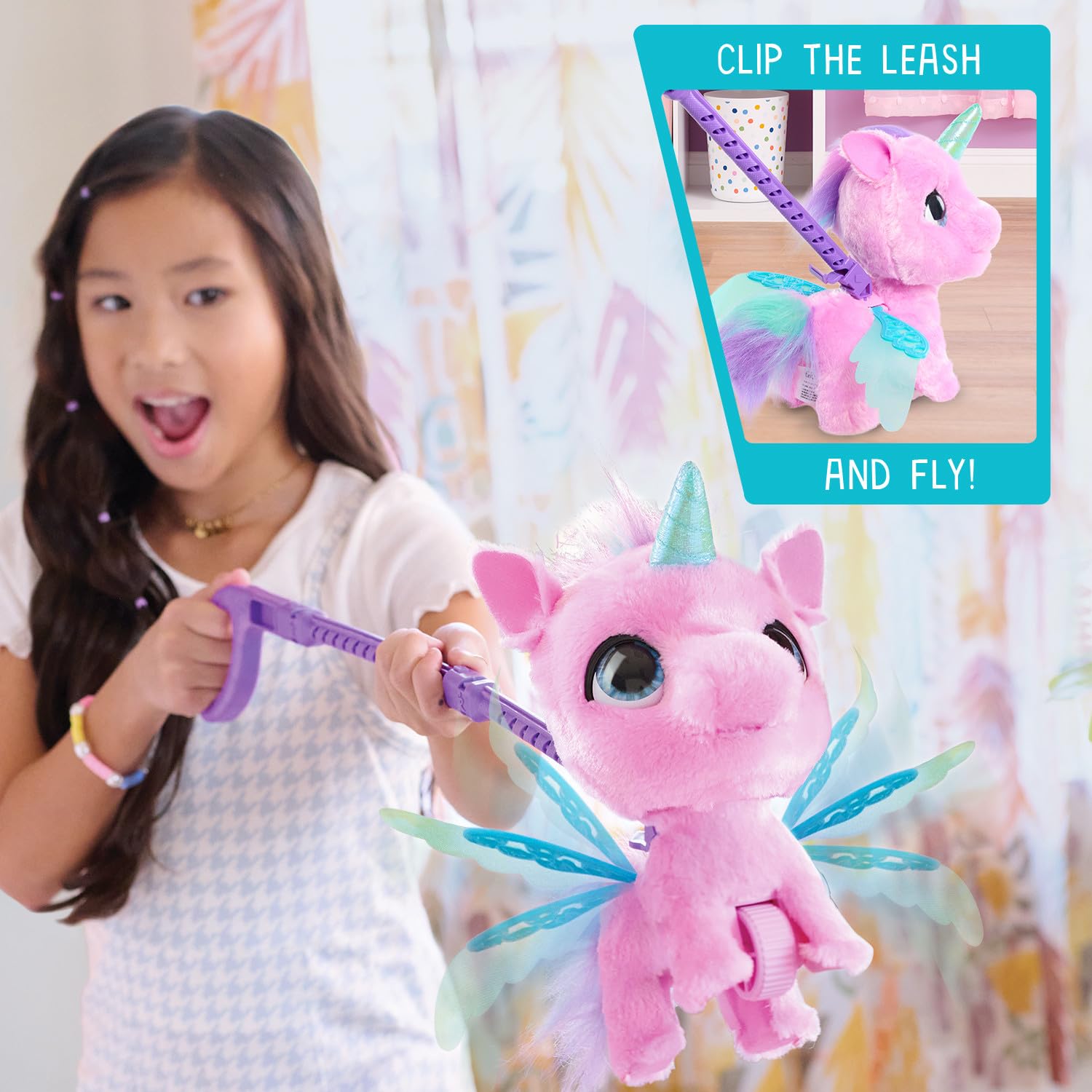 Foto 4 | Peluche Interactivo Para Caminar Furreal Fly-a-lots Alicorn - Venta Internacional.