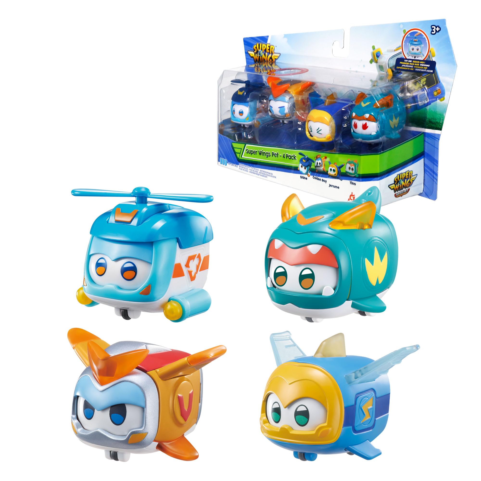 Set De Supermascotas Toy Super Wings Jerome Golden Boy Shine Tino - Venta Internacional.