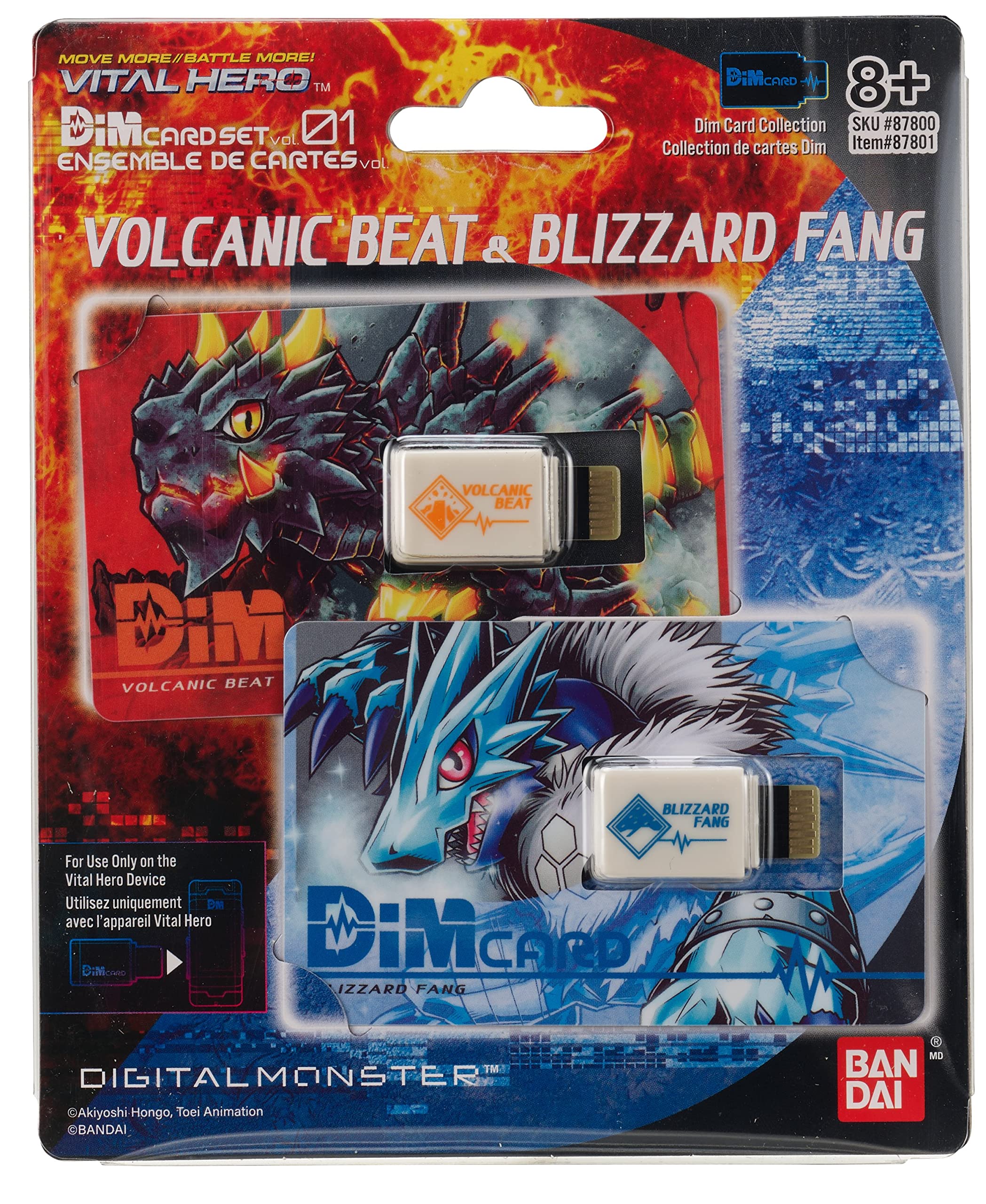 Foto 2 pulgar | Paquete De Cartas Dim Bandai Namco Digimon Vital Hero (volcanic Beat Y Blizzard Fang) - Venta Internacional.