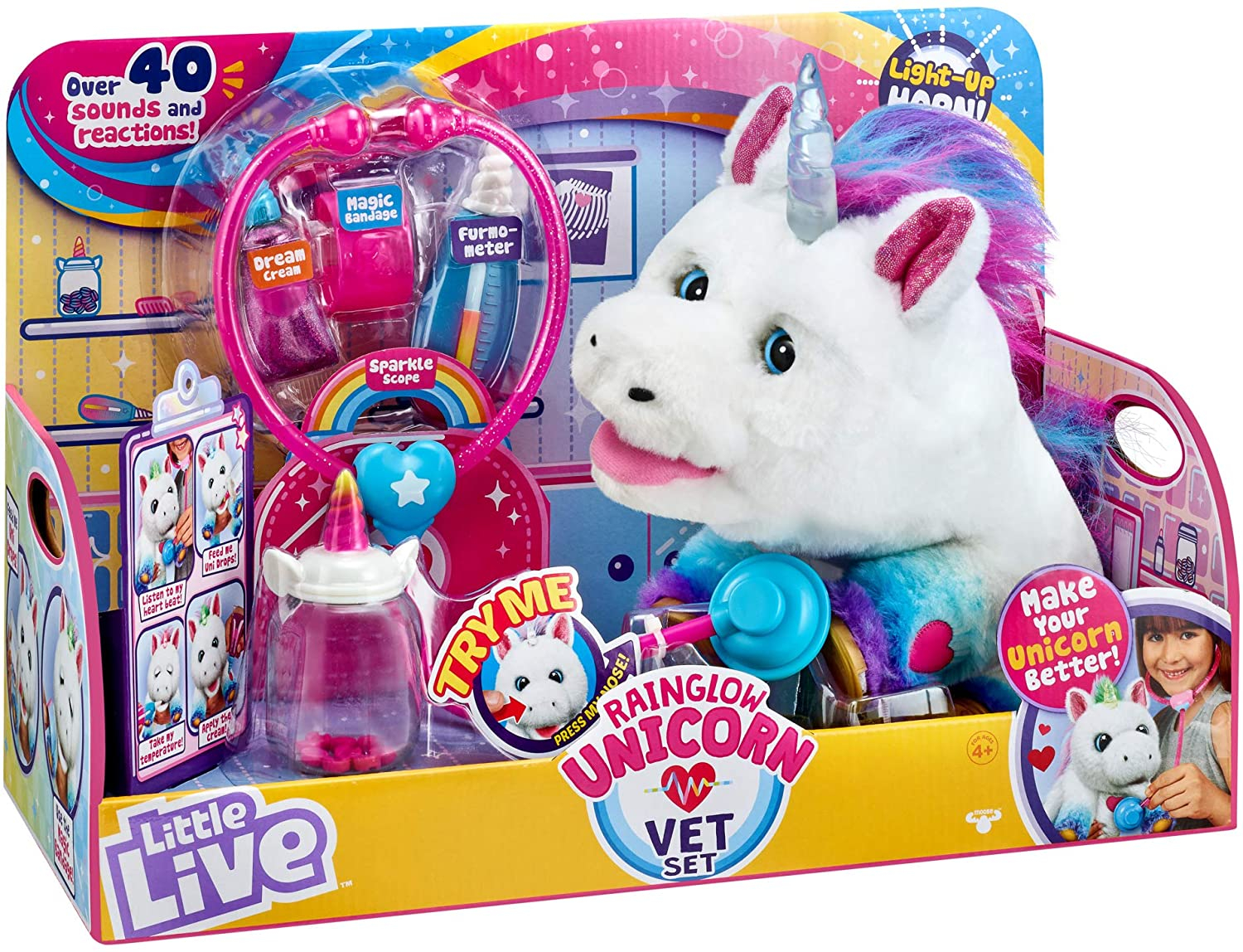 Rainlow Interactivo Con Forma De Unicornio Veterinario Little Live Pets - Venta Internacional.