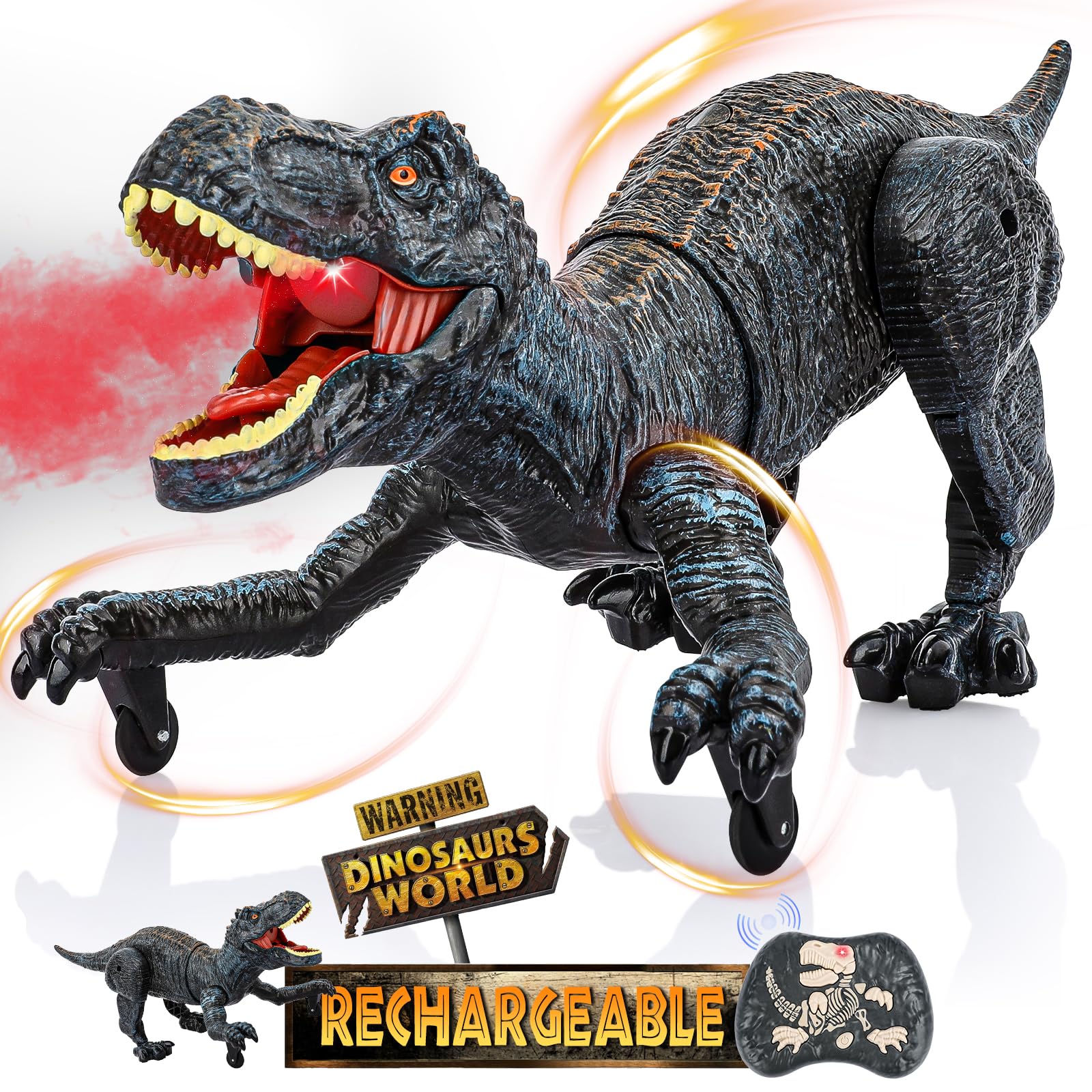 Juguete De Dinosaurio Con Control Remoto Hot Bee T-rex Para Niños De 3 A 7 Años - Venta Internacional.