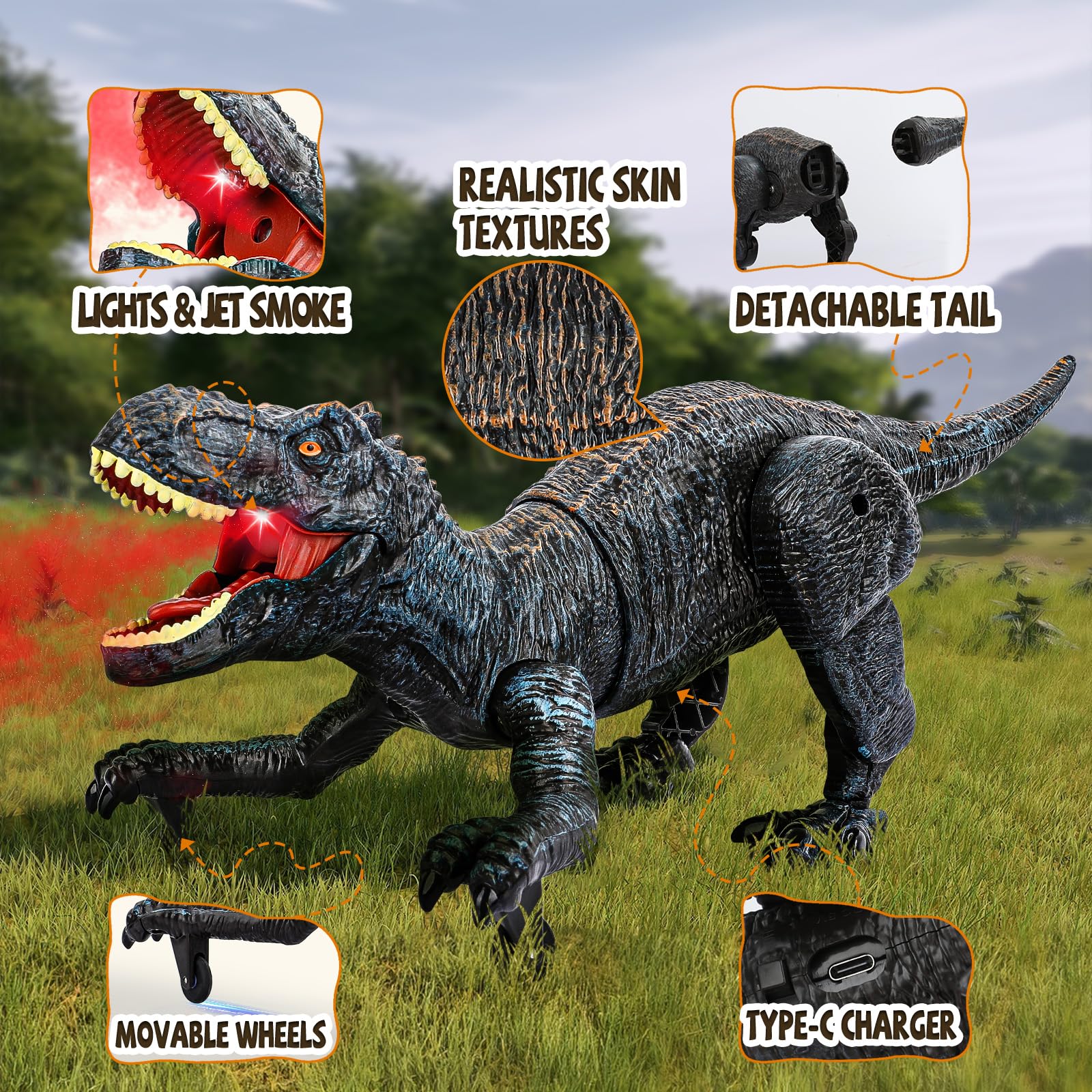 Foto 3 | Juguete De Dinosaurio Con Control Remoto Hot Bee T-rex Para Niños De 3 A 7 Años - Venta Internacional.