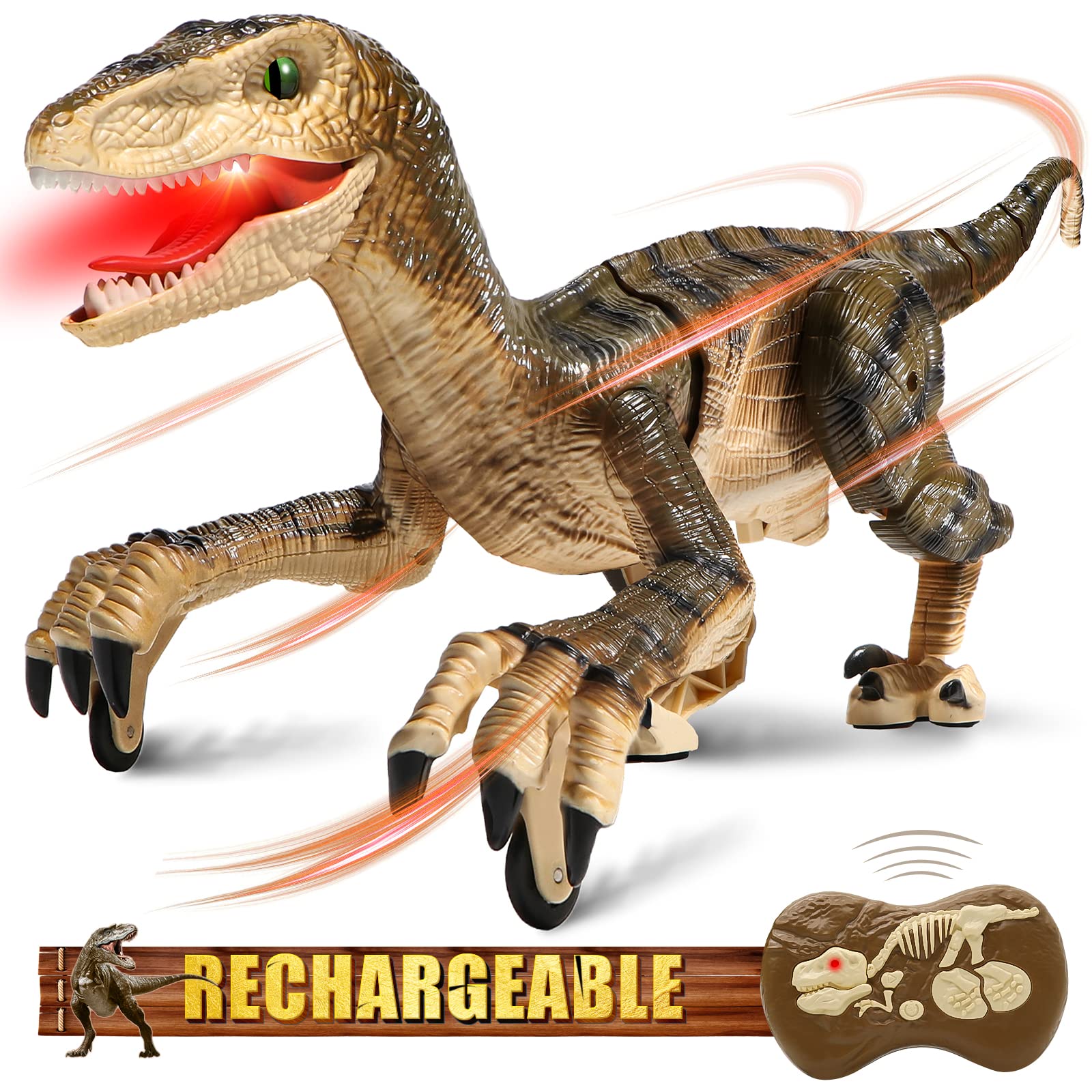 Robot De Juguete Con Control Remoto, Dinosaurio, Hot Bee Jurassic, 18,6 Cm - Venta Internacional.