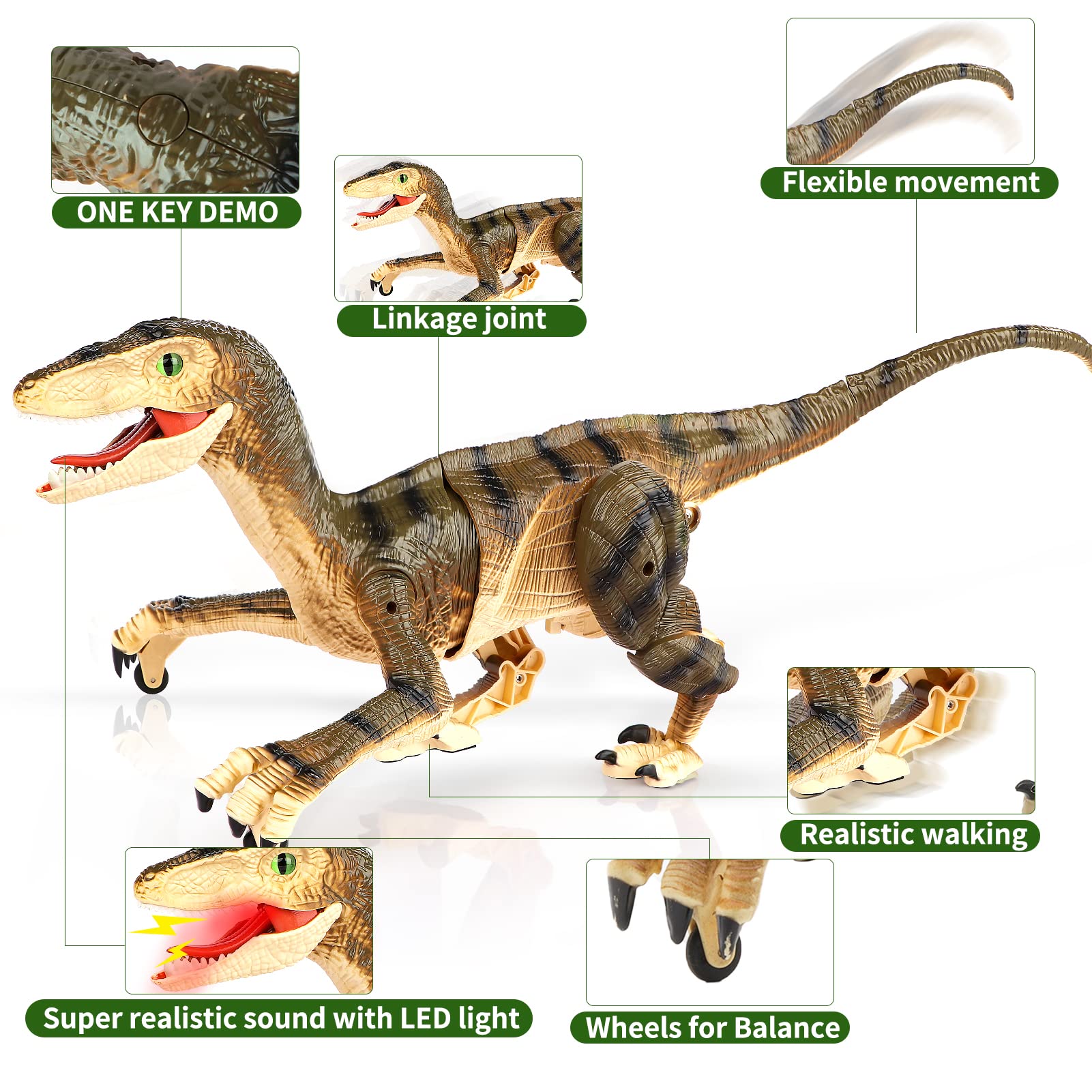 Foto 4 pulgar | Robot De Juguete Con Control Remoto, Dinosaurio, Hot Bee Jurassic, 18,6 Cm - Venta Internacional.