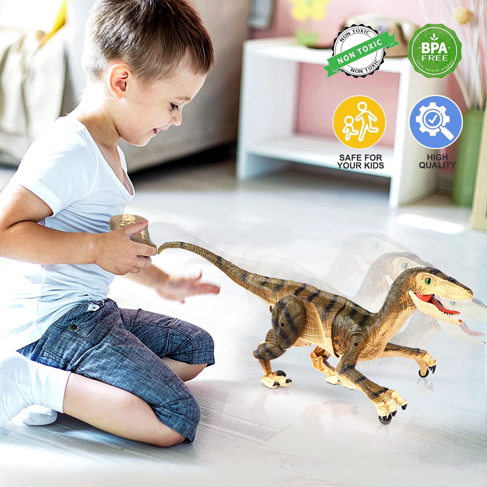Foto 6 pulgar | Robot De Juguete Con Control Remoto, Dinosaurio, Hot Bee Jurassic, 18,6 Cm - Venta Internacional.