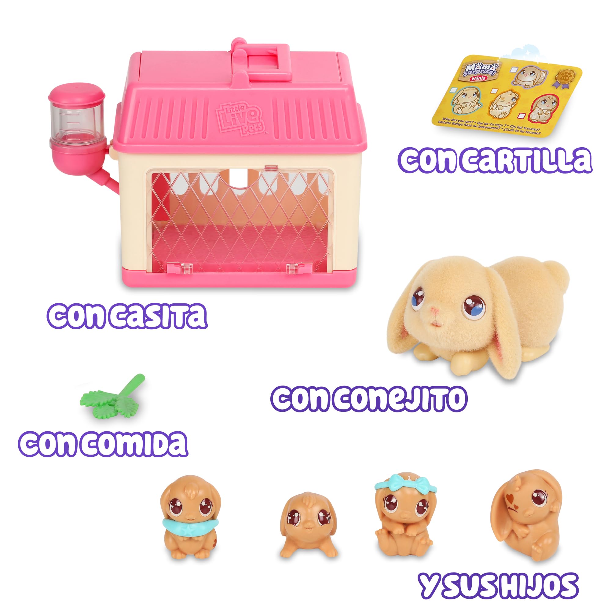 Foto 5 pulgar | Pet Little Live Pets Mama Surprise Minis Bunny - Venta Internacional.