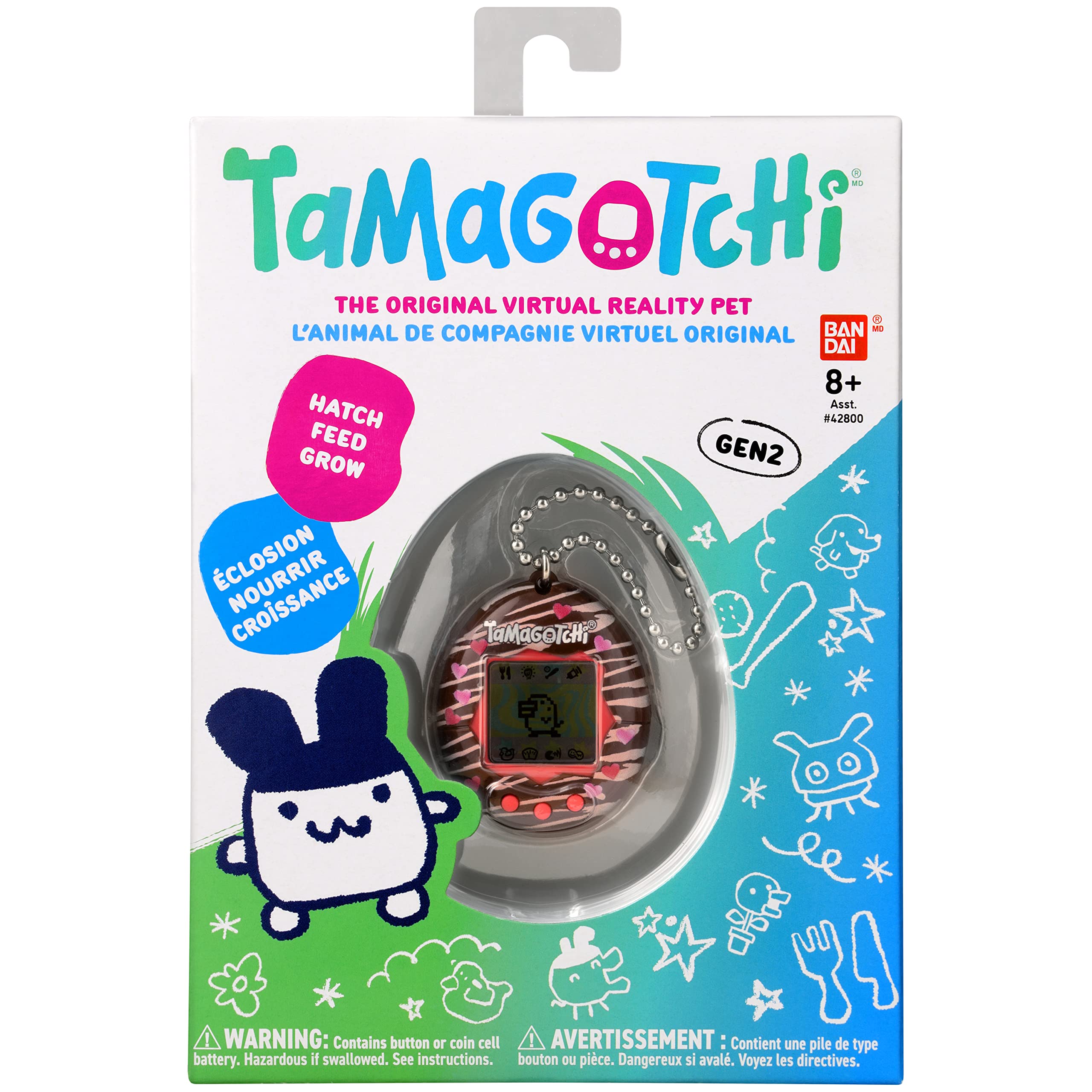 Foto 5 | Mascota Digital Tamagotchi Original Chocolate Con Juego De Números - Venta Internacional.