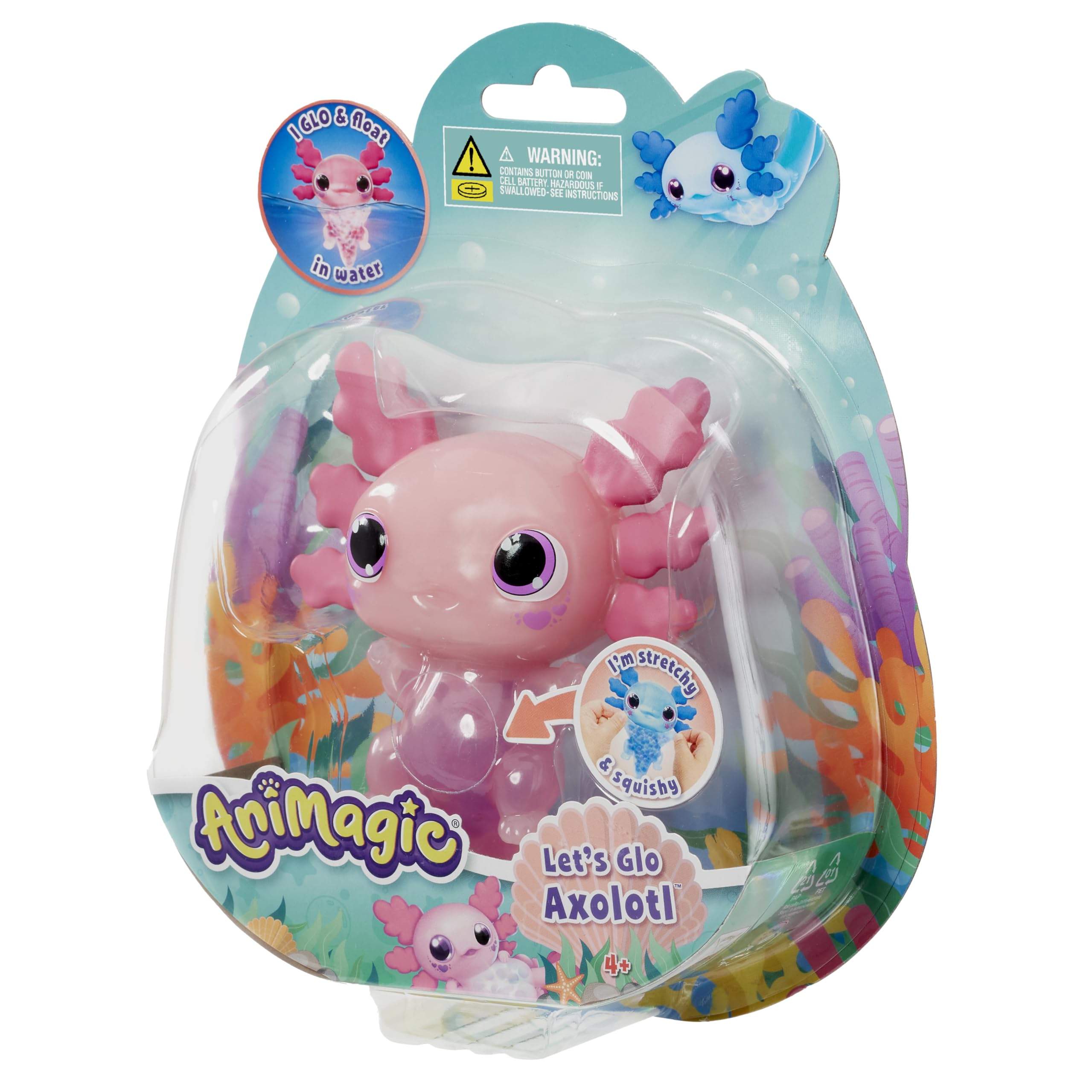 Foto 6 pulgar | Mascota Electrónica Goliath Animagic Let's Glo Axolotl Pink - Venta Internacional.