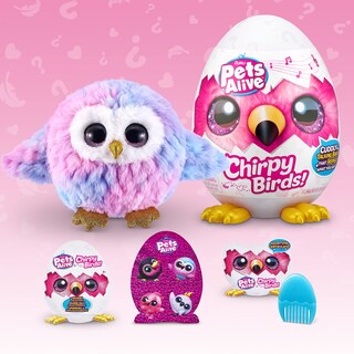 Foto 3 | Electronic Pet Pets Alive Chirpy Birds (owl) De Zuru Para Niñas - Venta Internacional.