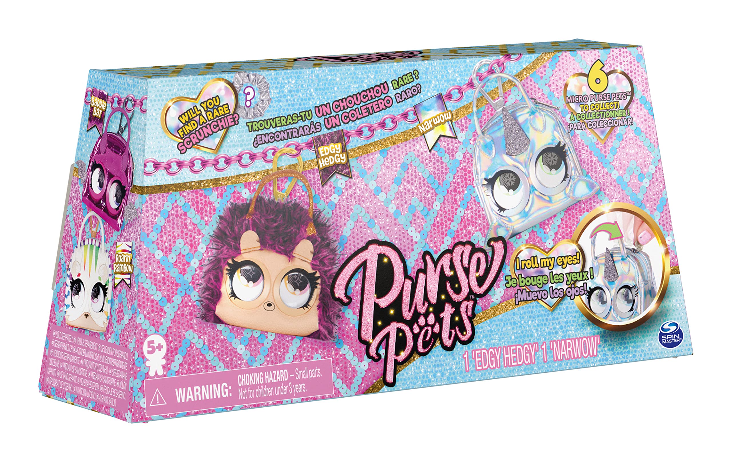 Foto 5 pulgar | Paquete De 2 Minimonederos Para Mascotas Edgy Hedgy Hedgehog & Narwow - Venta Internacional.