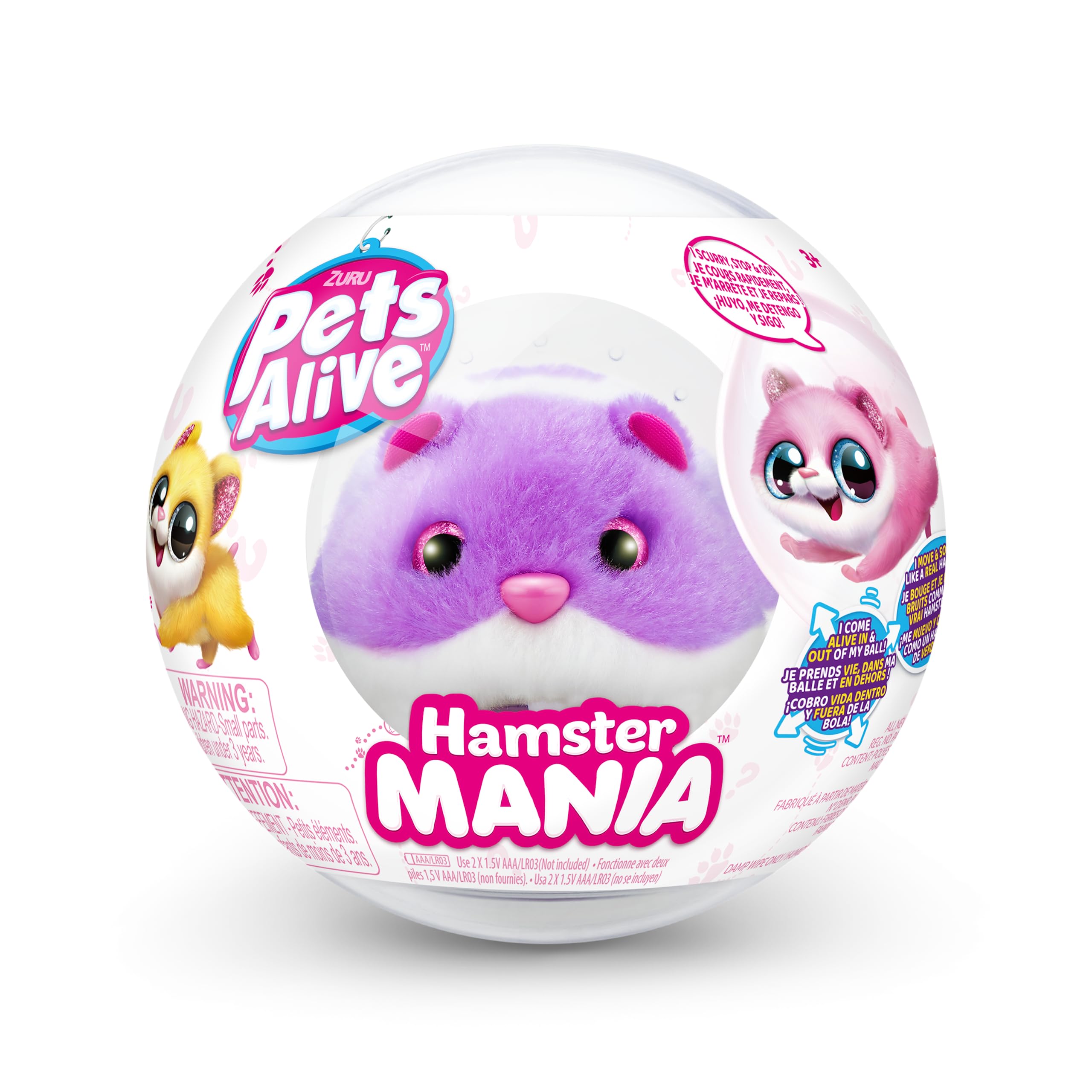 Foto 8 pulgar | Electronic Pet Pets Alive Hamstermania Purple De Zuru - Venta Internacional.