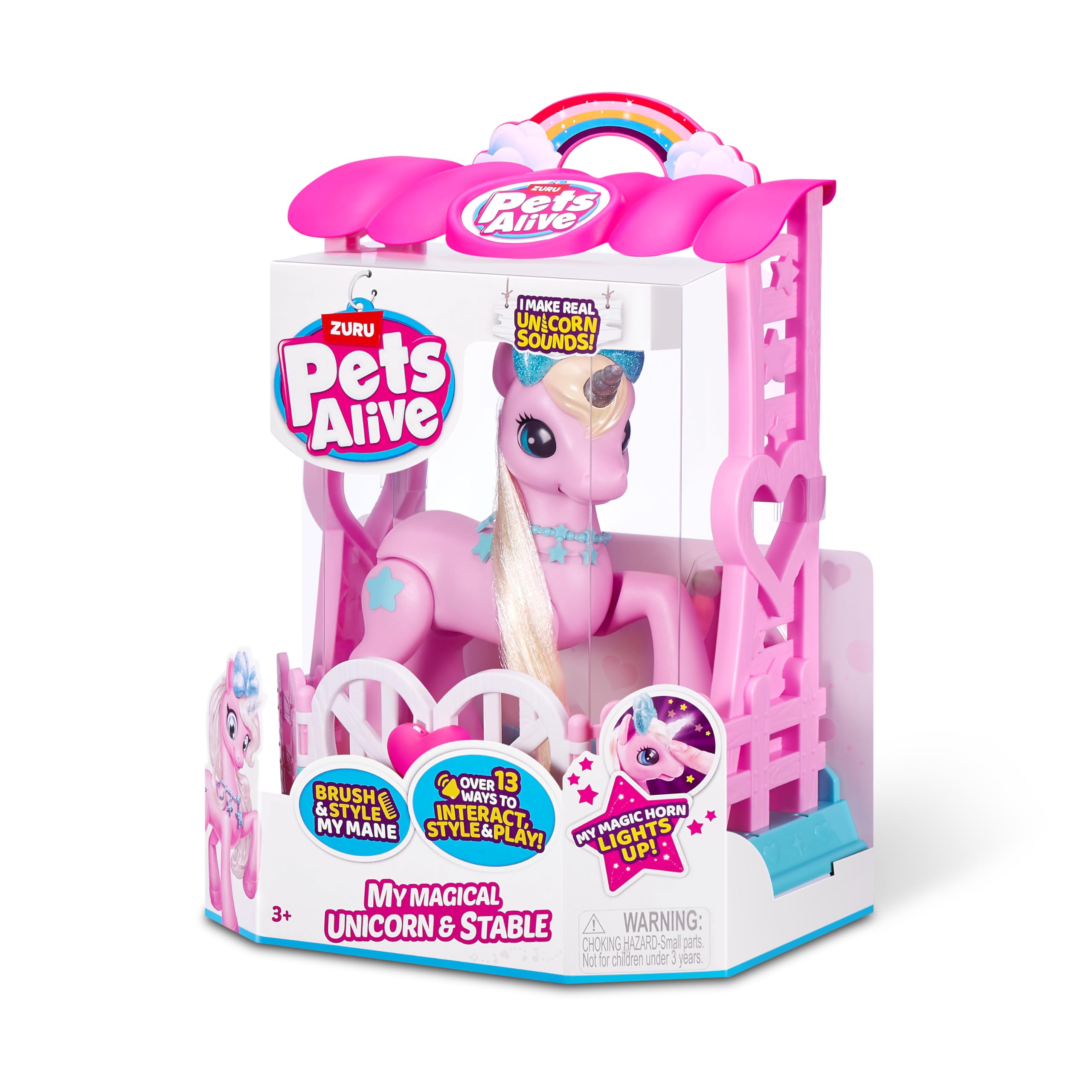 Foto 3 | Set De Juego Pets Alive My Magical Unicorn Con Stable Zuru - Venta Internacional.