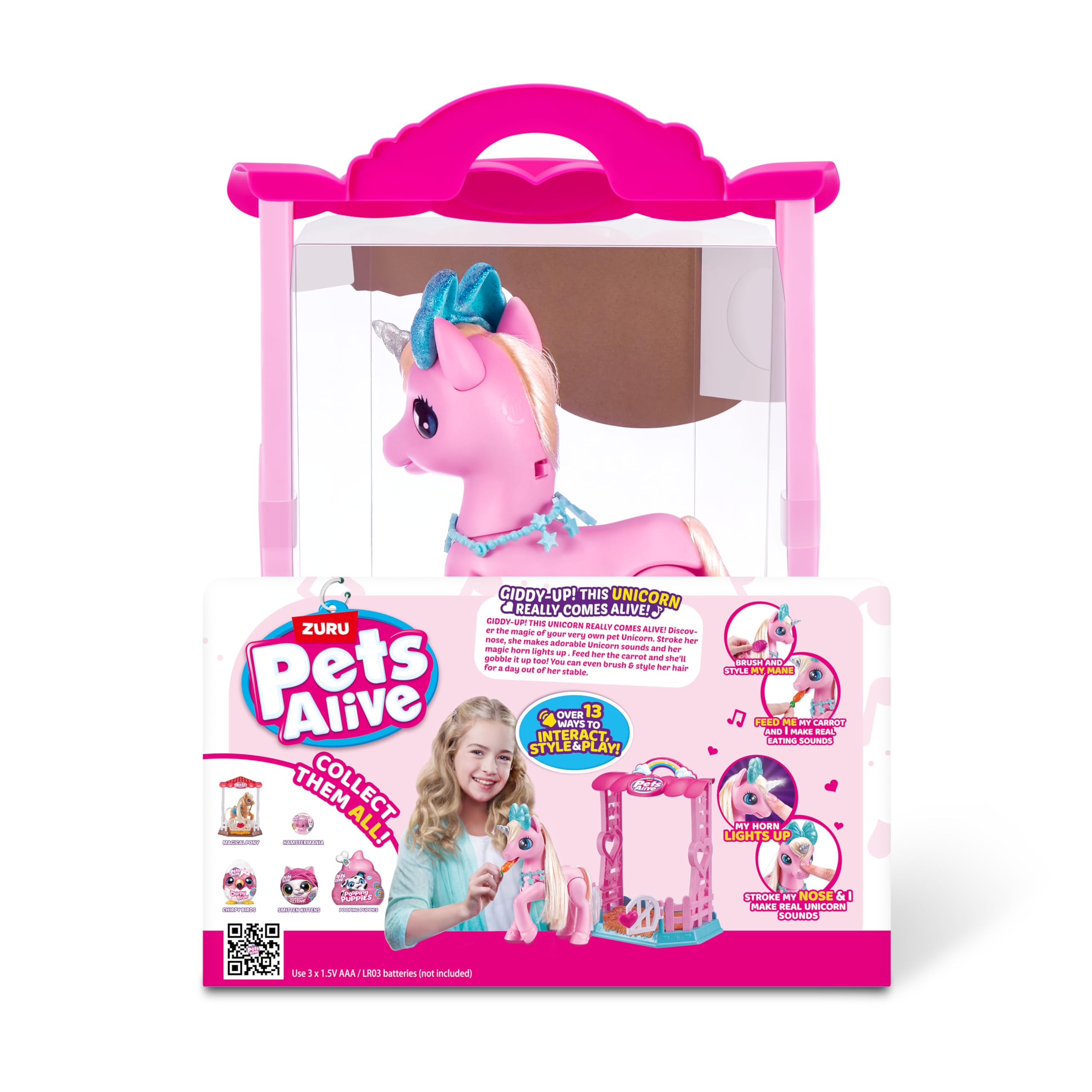 Foto 5 pulgar | Set De Juego Pets Alive My Magical Unicorn Con Stable Zuru - Venta Internacional.