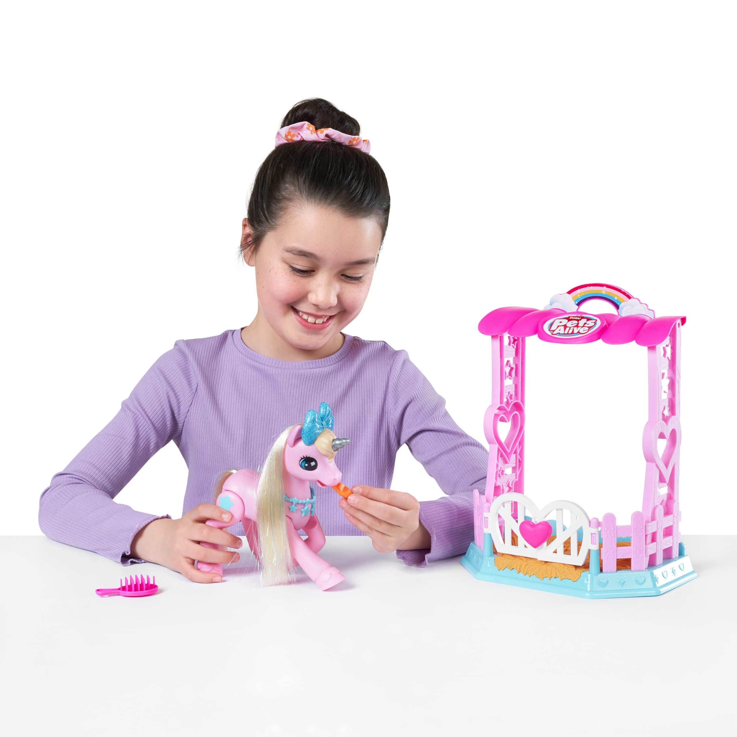 Foto 5 | Set De Juego Pets Alive My Magical Unicorn Con Stable Zuru - Venta Internacional.