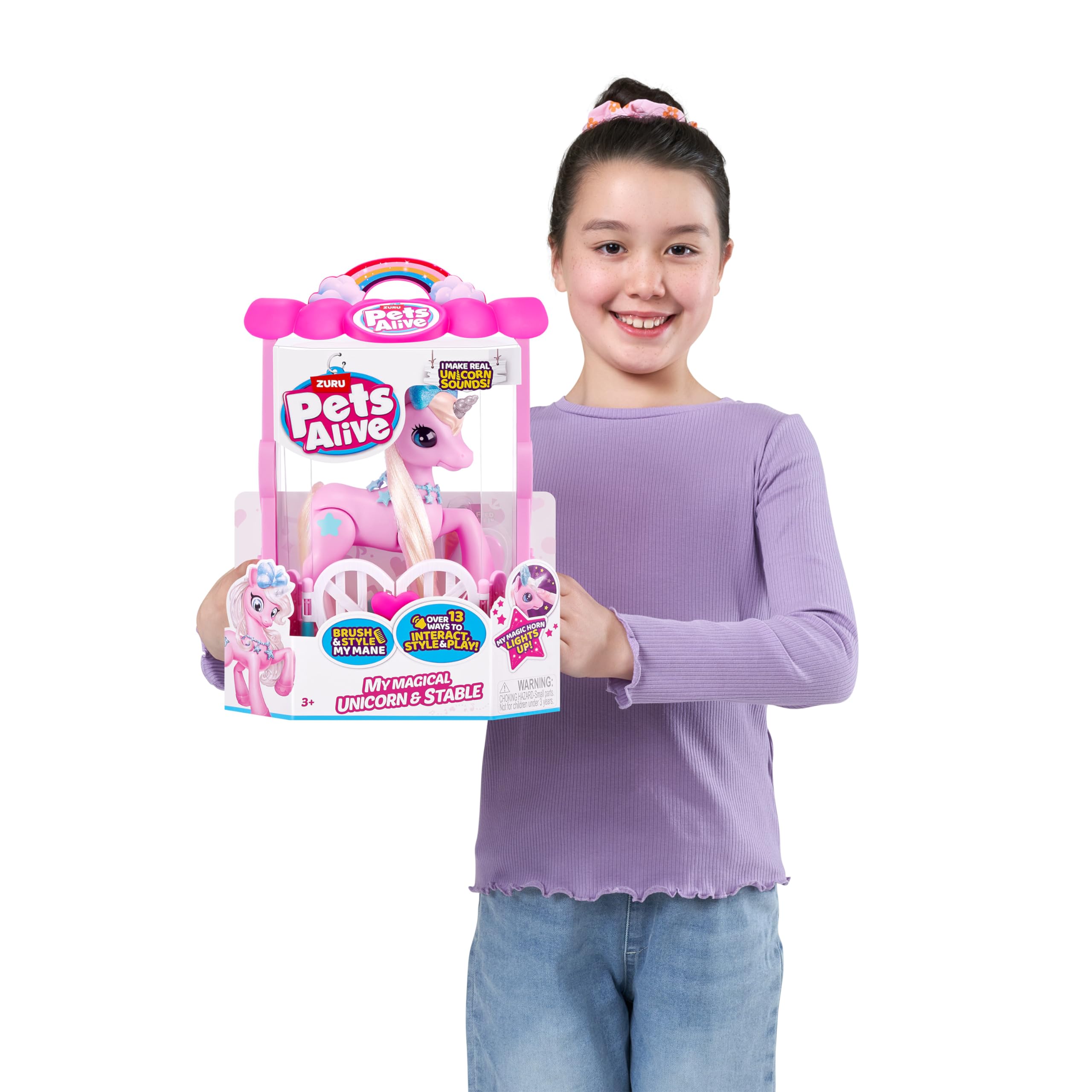 Foto 7 pulgar | Set De Juego Pets Alive My Magical Unicorn Con Stable Zuru - Venta Internacional.