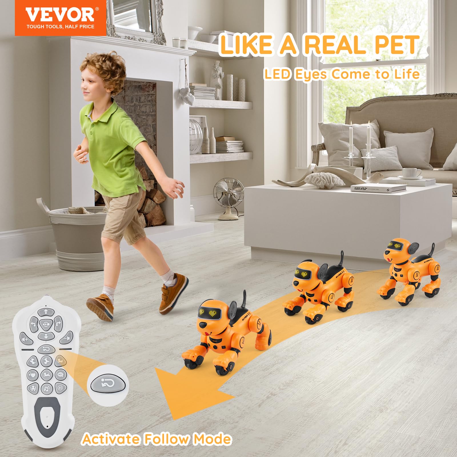 Foto 3 pulgar | Juguete Robot Para Perros Con Control Remoto Vevor Programable Para Niños - Venta Internacional.