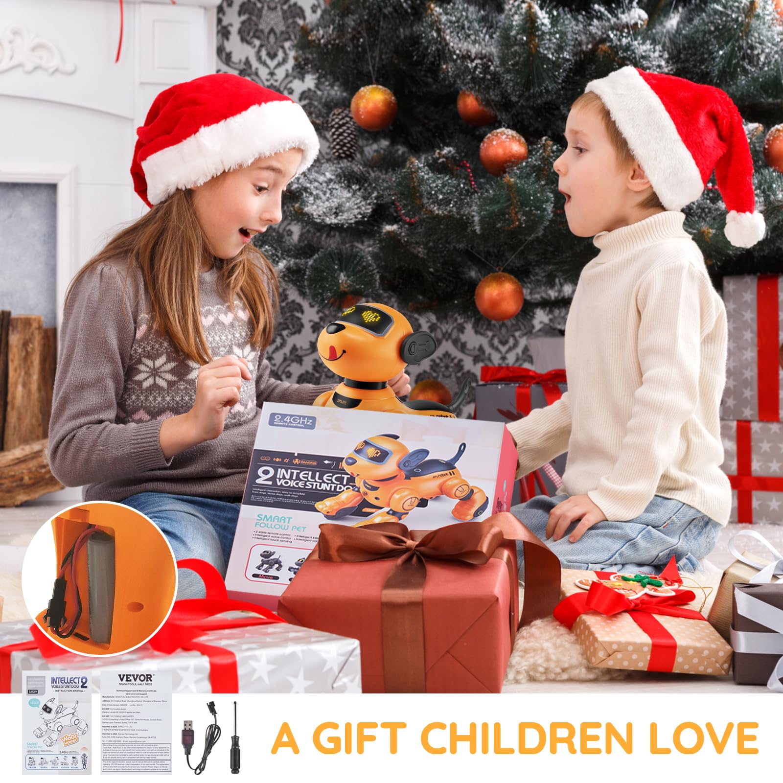 Foto 8 pulgar | Juguete Robot Para Perros Con Control Remoto Vevor Programable Para Niños - Venta Internacional.