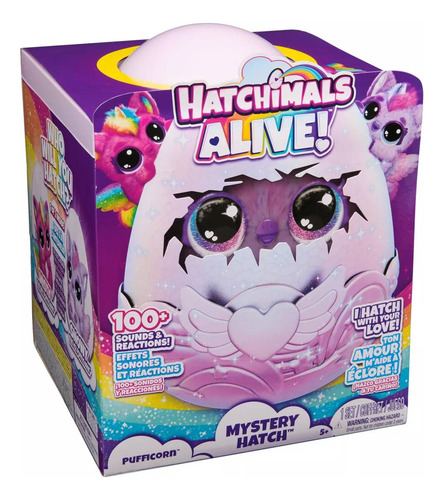 Hatchimals Alive Huevo Pufficorn Mystery Hatch Spin Master