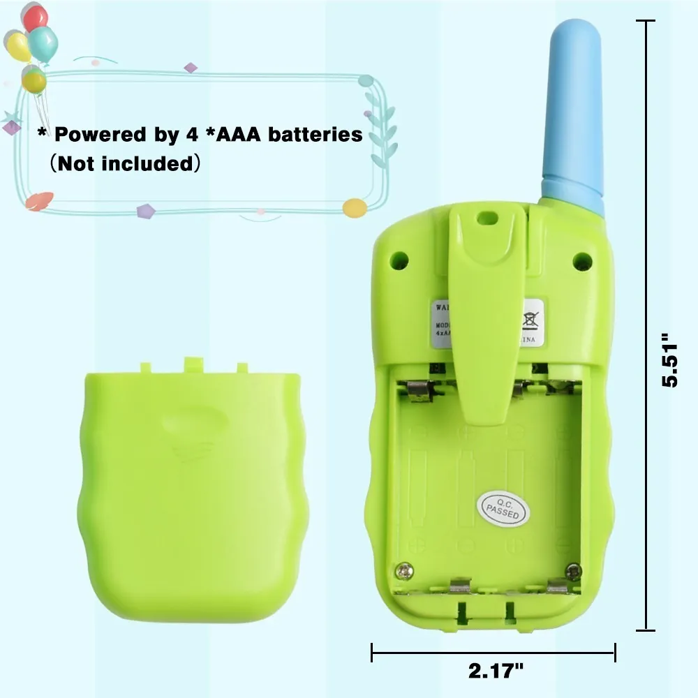 Foto 4 pulgar | Dos Radio Walkie Talkie Malubero color Vede con Azul con Rango para Niños