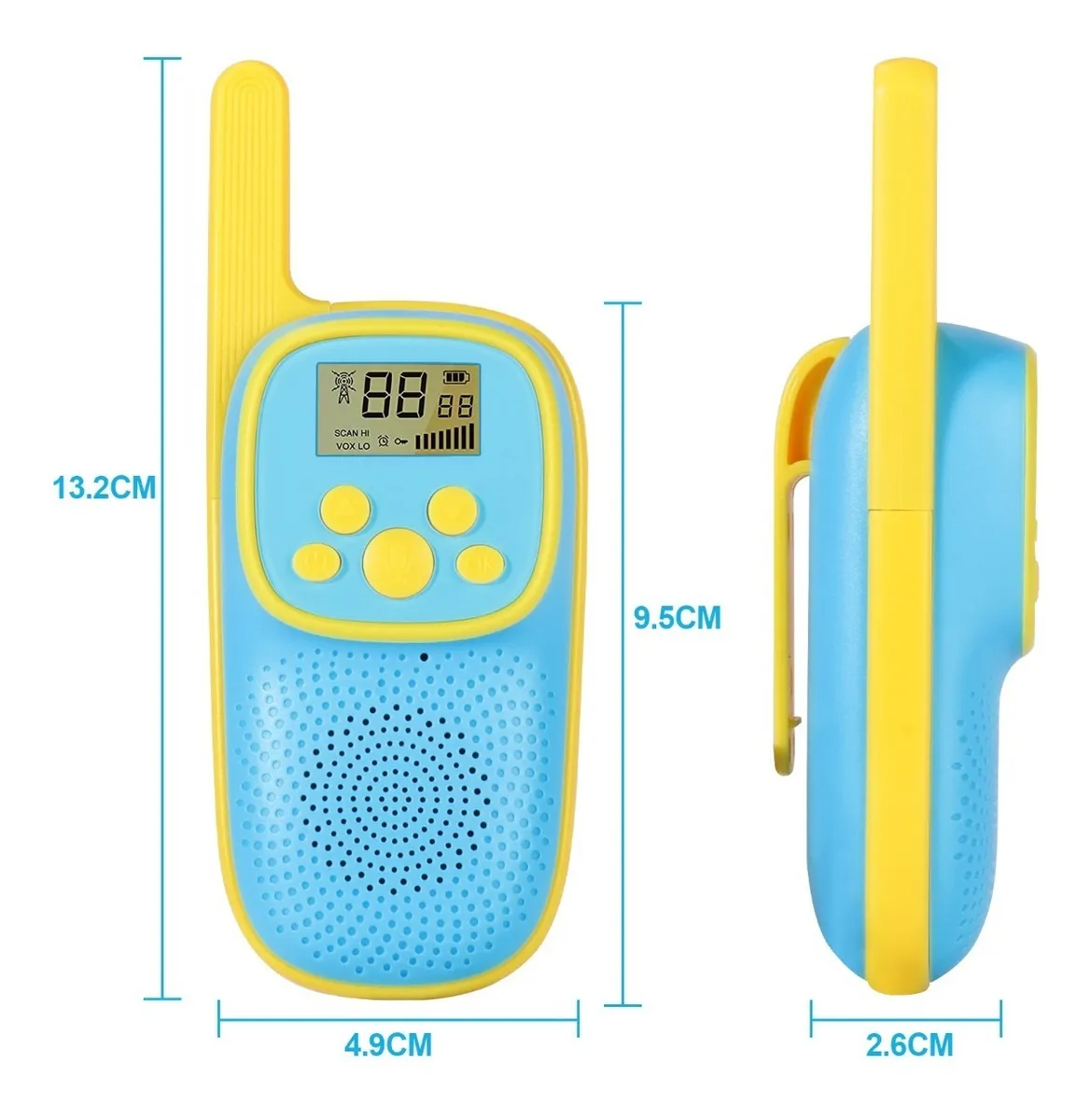 Foto 3 | Radios Walkie Talkies Malubero para Niños Carga USB 3 km 2 Piezas