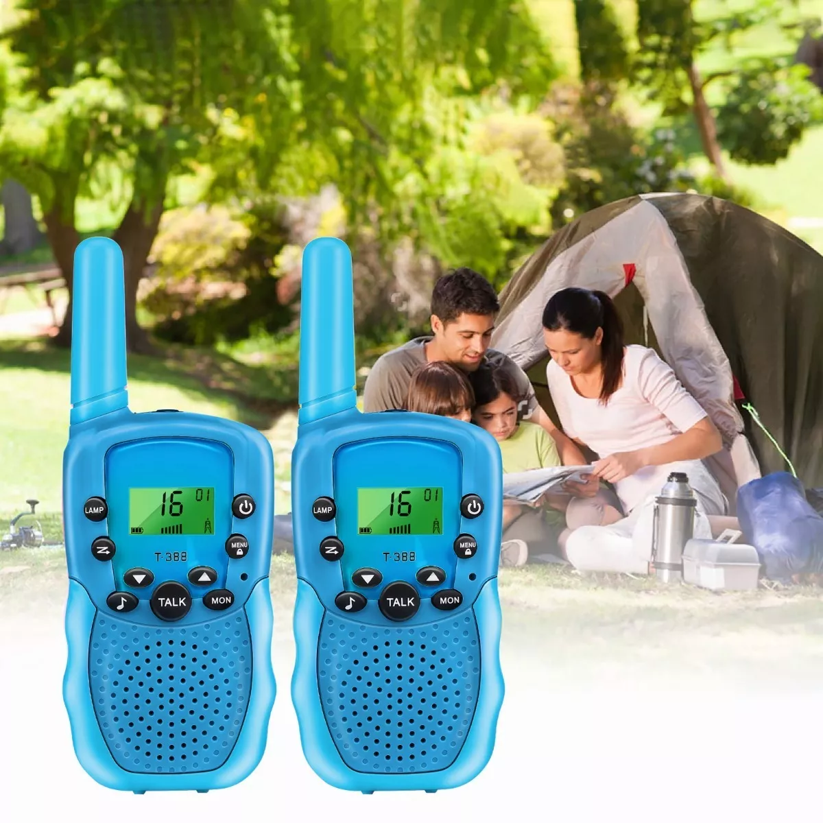 Foto 5 pulgar | Radio Walkie Talkie Belug con 22 Canales 2 Pcs color Azul para Niños