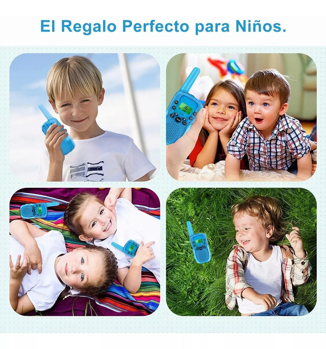 Foto 5 | Radio Walkie Talkie Belug con 22 Canales 2 Pcs color Azul para Niños