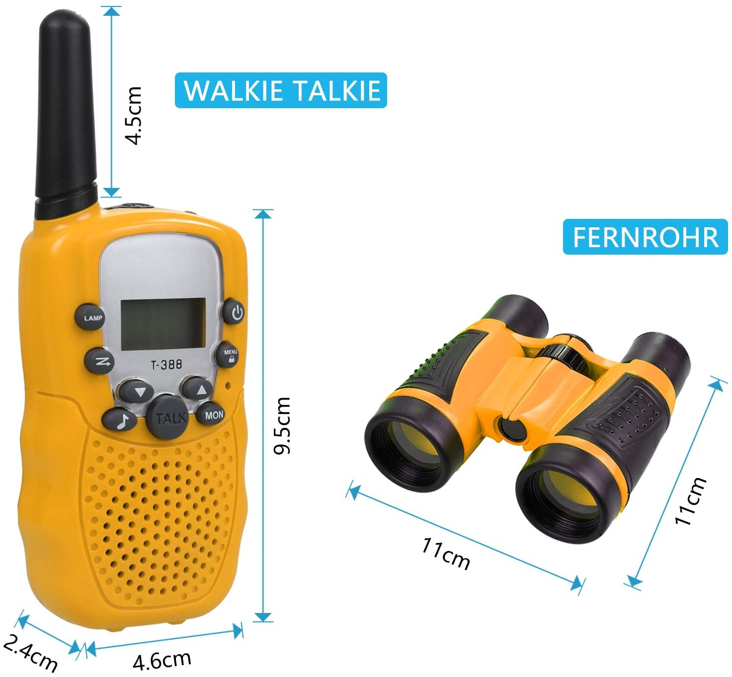 Foto 2 | Venta Internacional - Set De Walkie Talkie Jieyou Con Binoculares 2 X 5 X 30 Para Niños