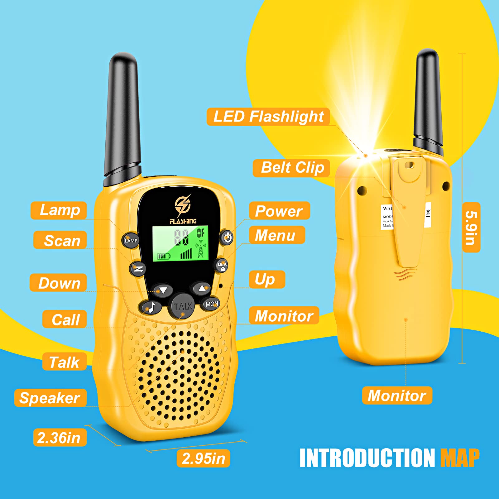 Foto 7 pulgar | Venta Internacional - Walkie Talkies Dastion-99 Para Niños De 3 A 12 Años, Paquete De 2