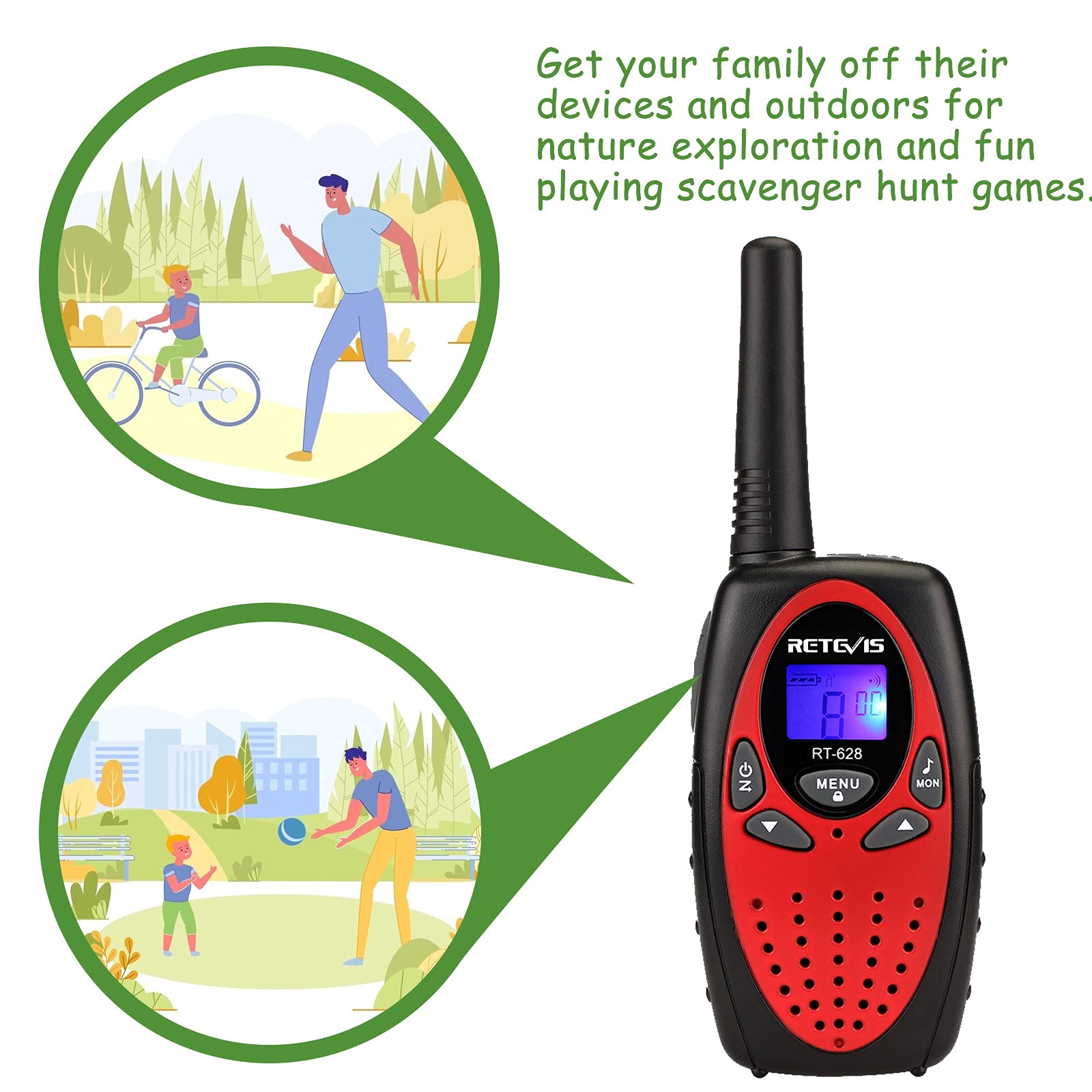 Foto 4 pulgar | Venta Internacional - Walkie Talkies Retevis Rt628 Para Niños De 3 A 14 Años, 22 Canales