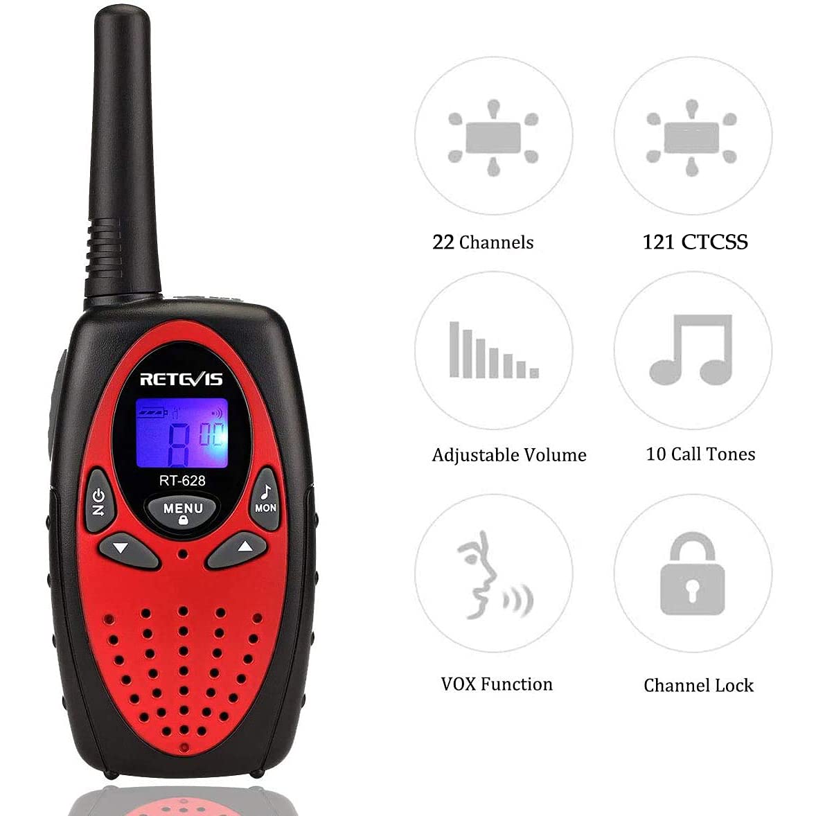 Foto 9 pulgar | Venta Internacional - Walkie Talkies Retevis Rt628 Para Niños De 3 A 14 Años, 22 Canales