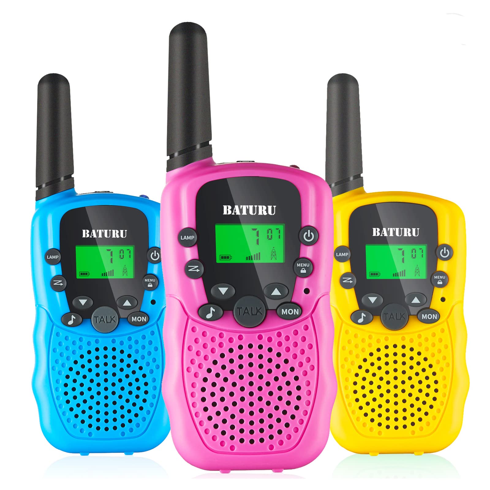 Foto 2 pulgar | Venta Internacional - Walkie Talkies Baturu Para Niños Con Vox, Alcance De 3 Millas, Flash