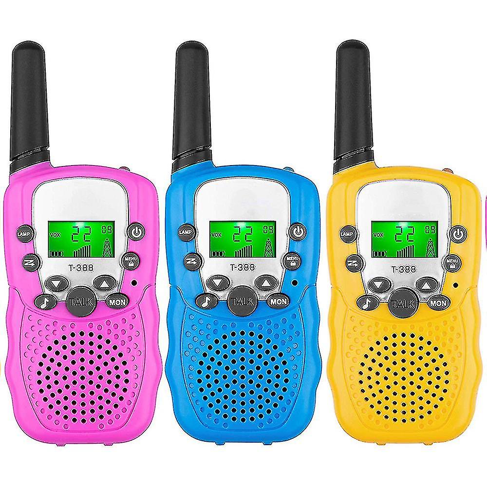 Venta Internacional - Walkie Talkies Hh Kids, Paquete De 3, Alcance De 5 Km Con Retroiluminación Y Vox