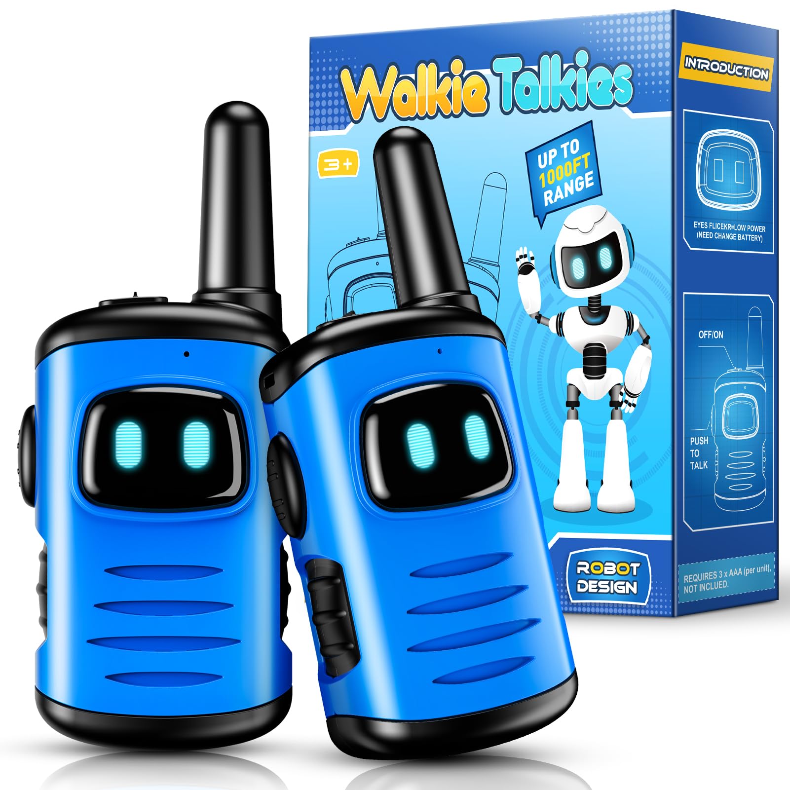 Foto 2 pulgar | Venta Internacional - Walkie Talkies Comedyfun, Minirobots Para Niños De 3 A 6 Años, Paquete De 2