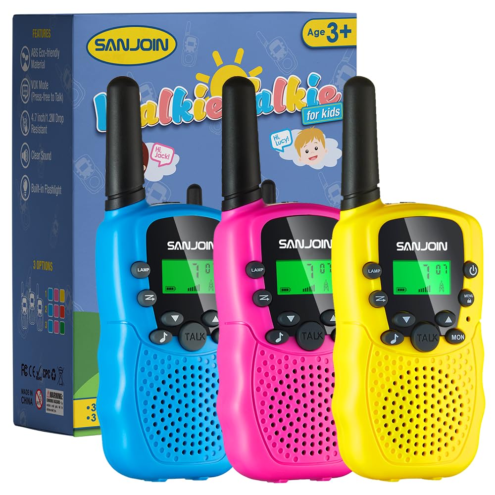 Foto 2 pulgar | Venta Internacional - Walkie Talkies Sanjoin Para Niños De 4 A 6 Años (paquete De 3)