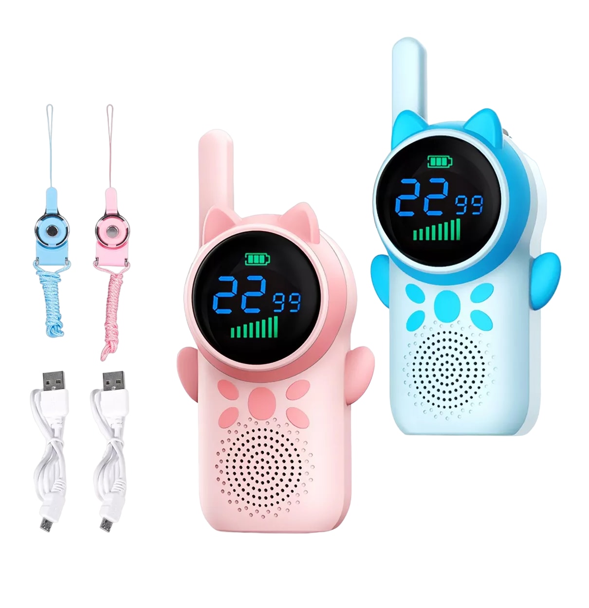 Walkie Talkies para Niños Pantalla a Color 2 Piezas $1,419