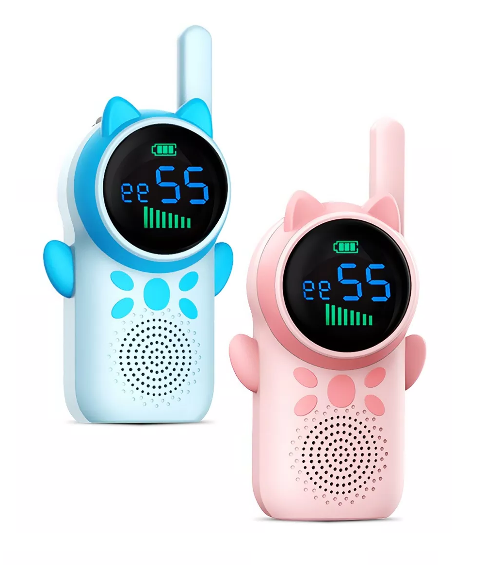 Foto 6 pulgar | Radios Walkie Talkies Pantalla A Color 2 Piezas Azul/rosa